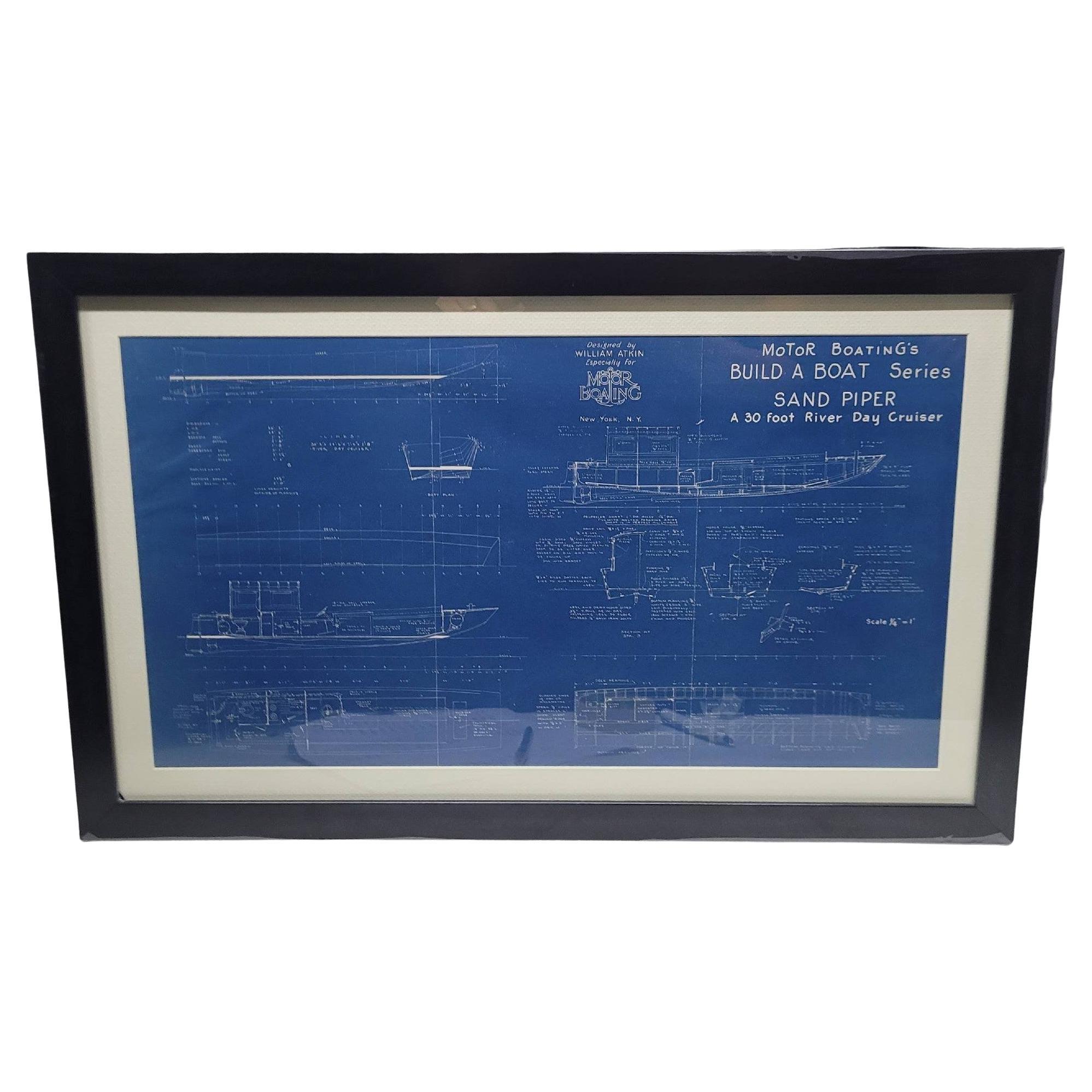 Plano del barco "Sand Piper" de Motor Boating Publications