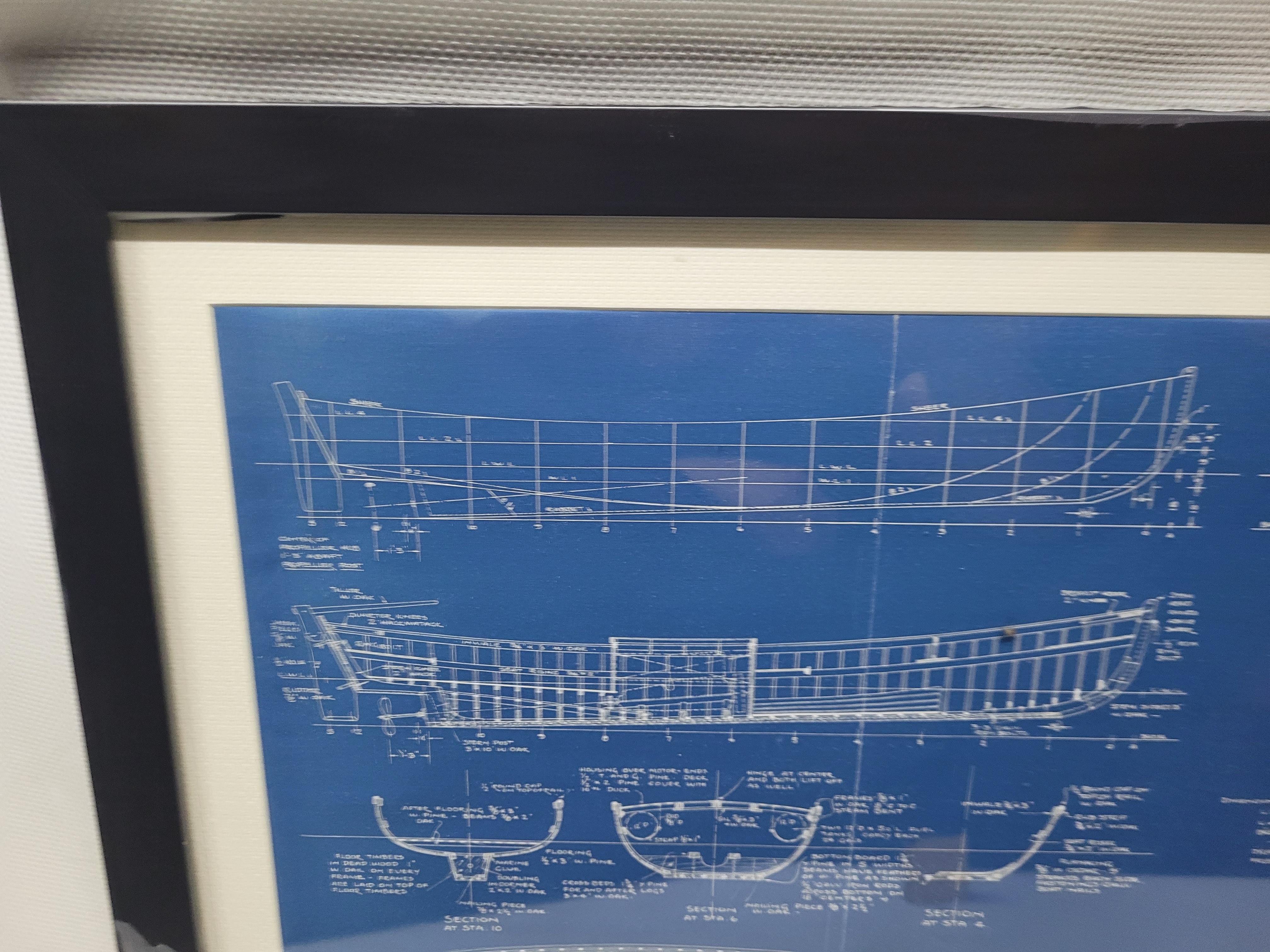 Blueprint of the Sunray de Motor Boating Publications Bon état - En vente à Norwell, MA