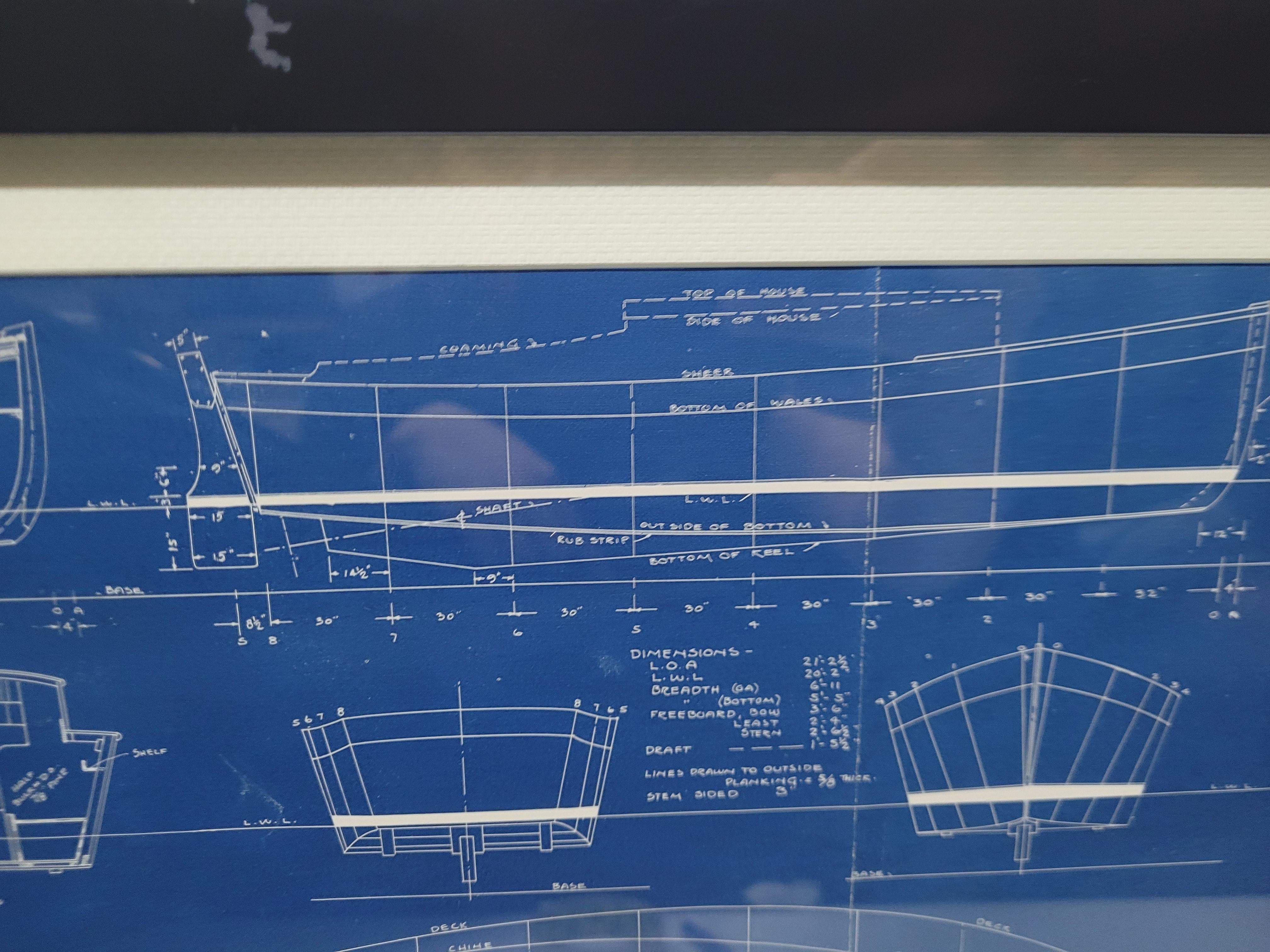 Blueprint of the Sunrise de Motor Boating Publications Bon état - En vente à Norwell, MA