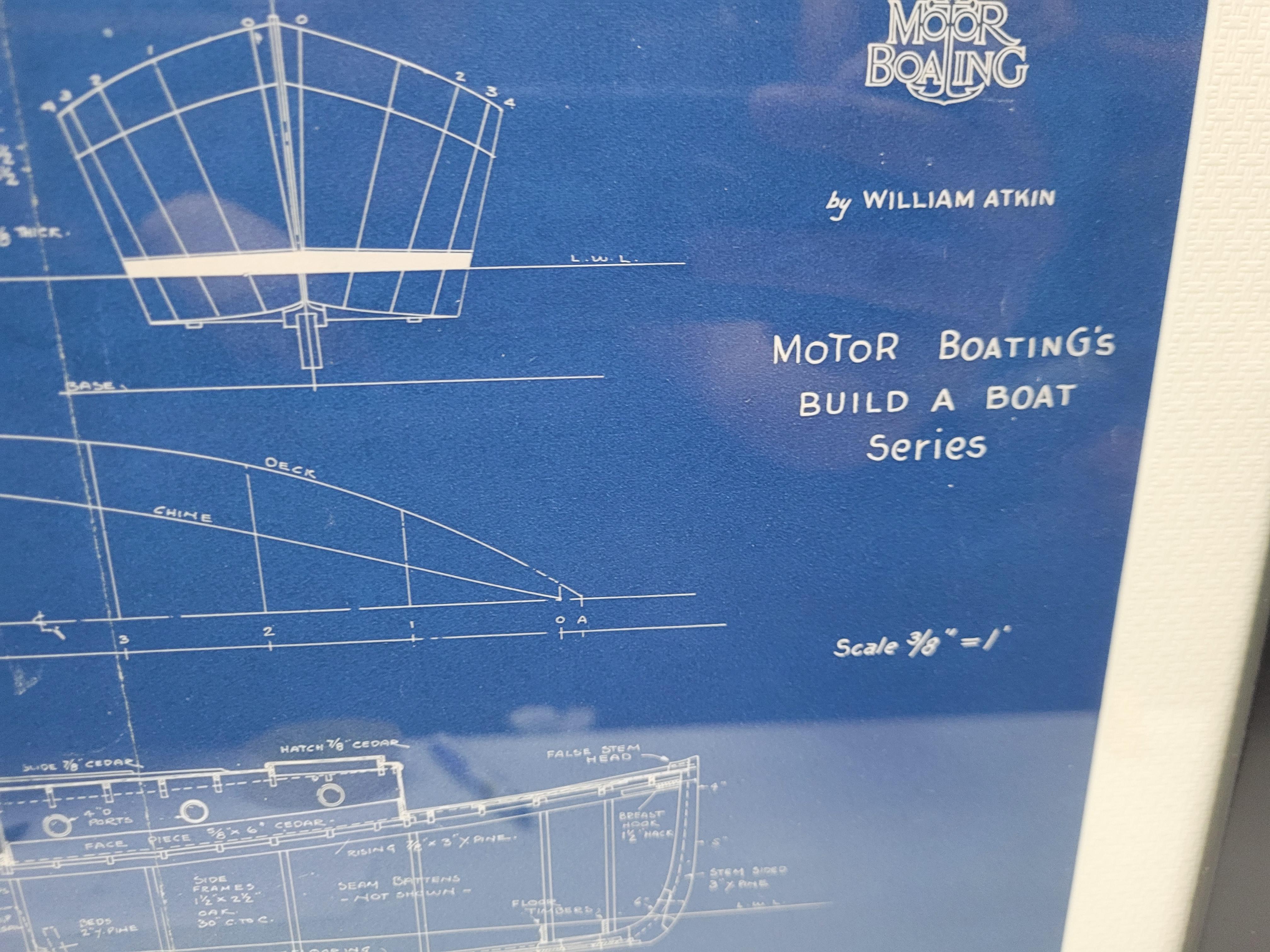 Papier Blueprint of the Sunrise de Motor Boating Publications en vente