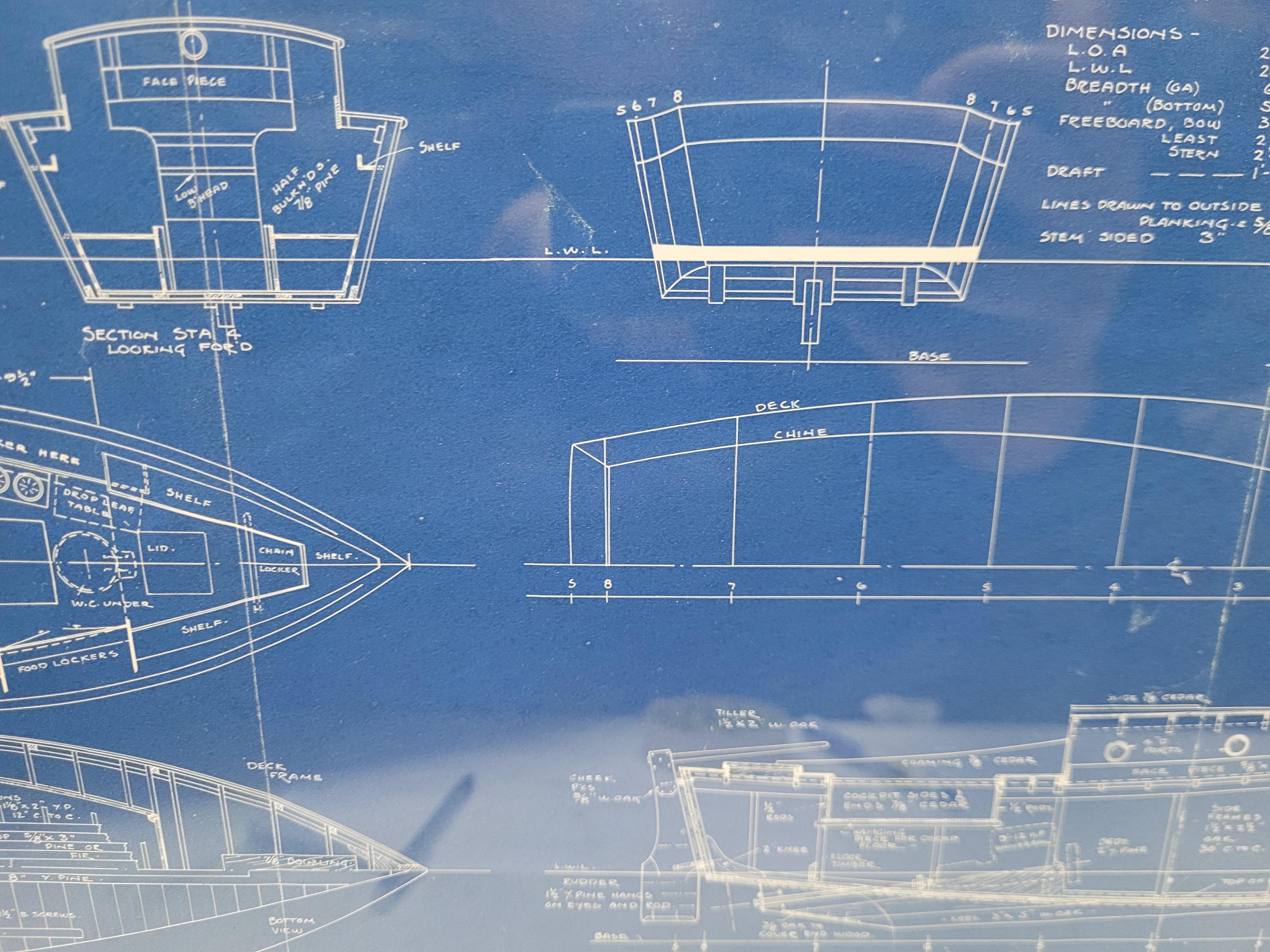 Blueprint of the Sunrise de Motor Boating Publications en vente 1