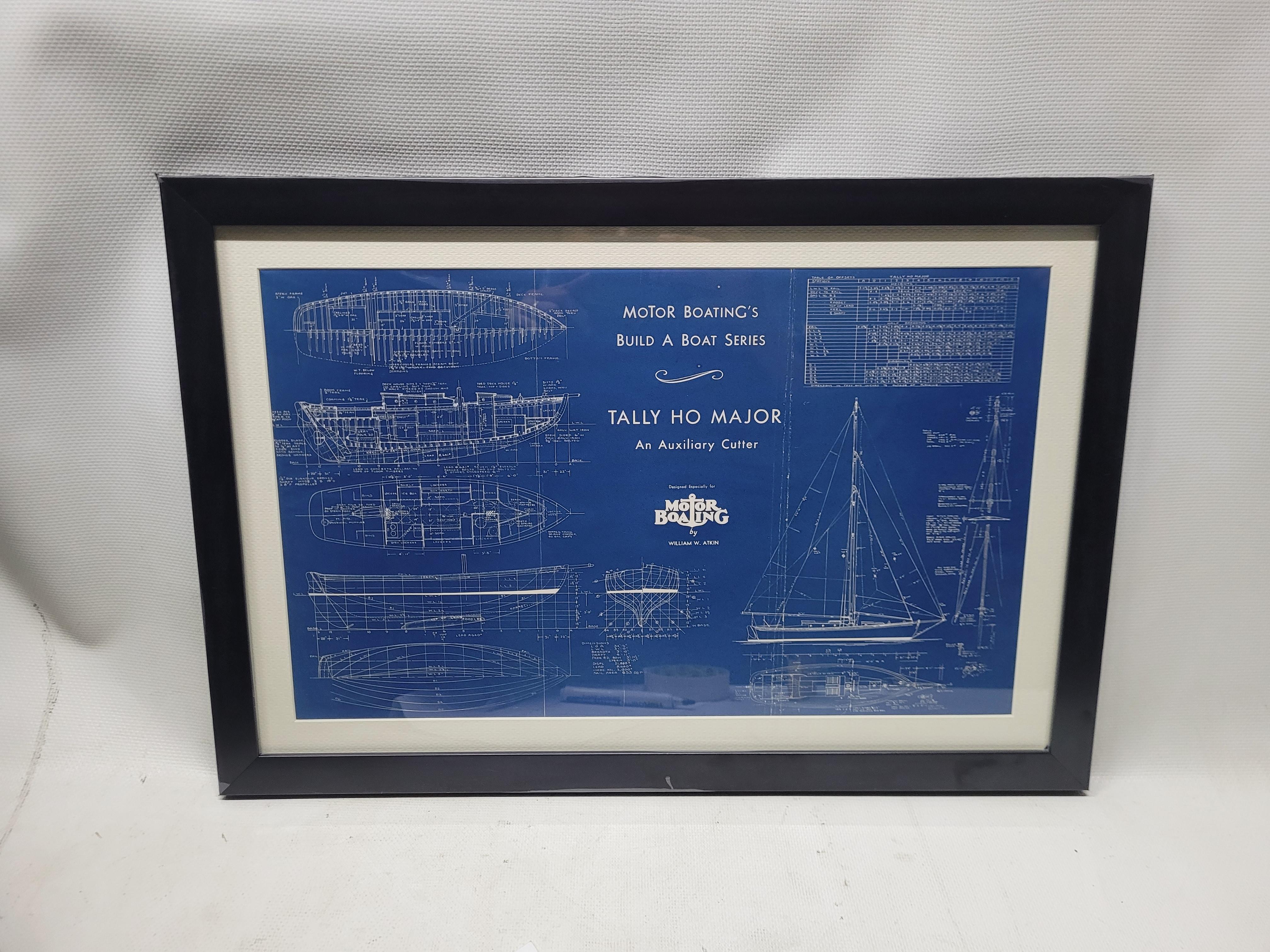 Schema della barca tratto dalla serie Build a Boat di Motor Boating. Questo progetto mostra un disegno di William Atkin del cutter ausiliario 