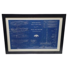 Vintage Boat Blueprint of the Yacht "Tally Ho Major" from Motor Boating Publications
