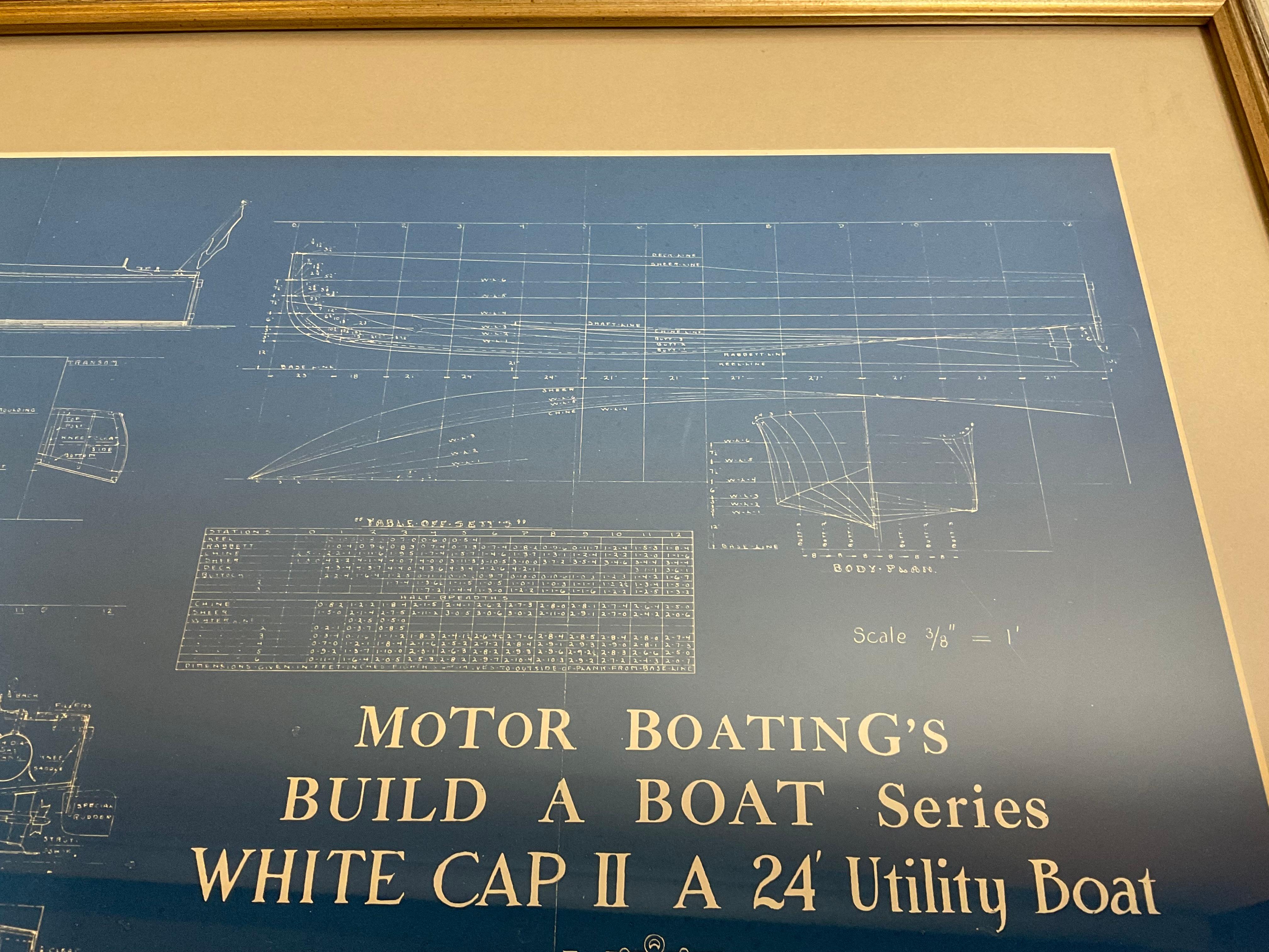 Boat Blueprint der weißen Kapuzenkappe II im Angebot 2