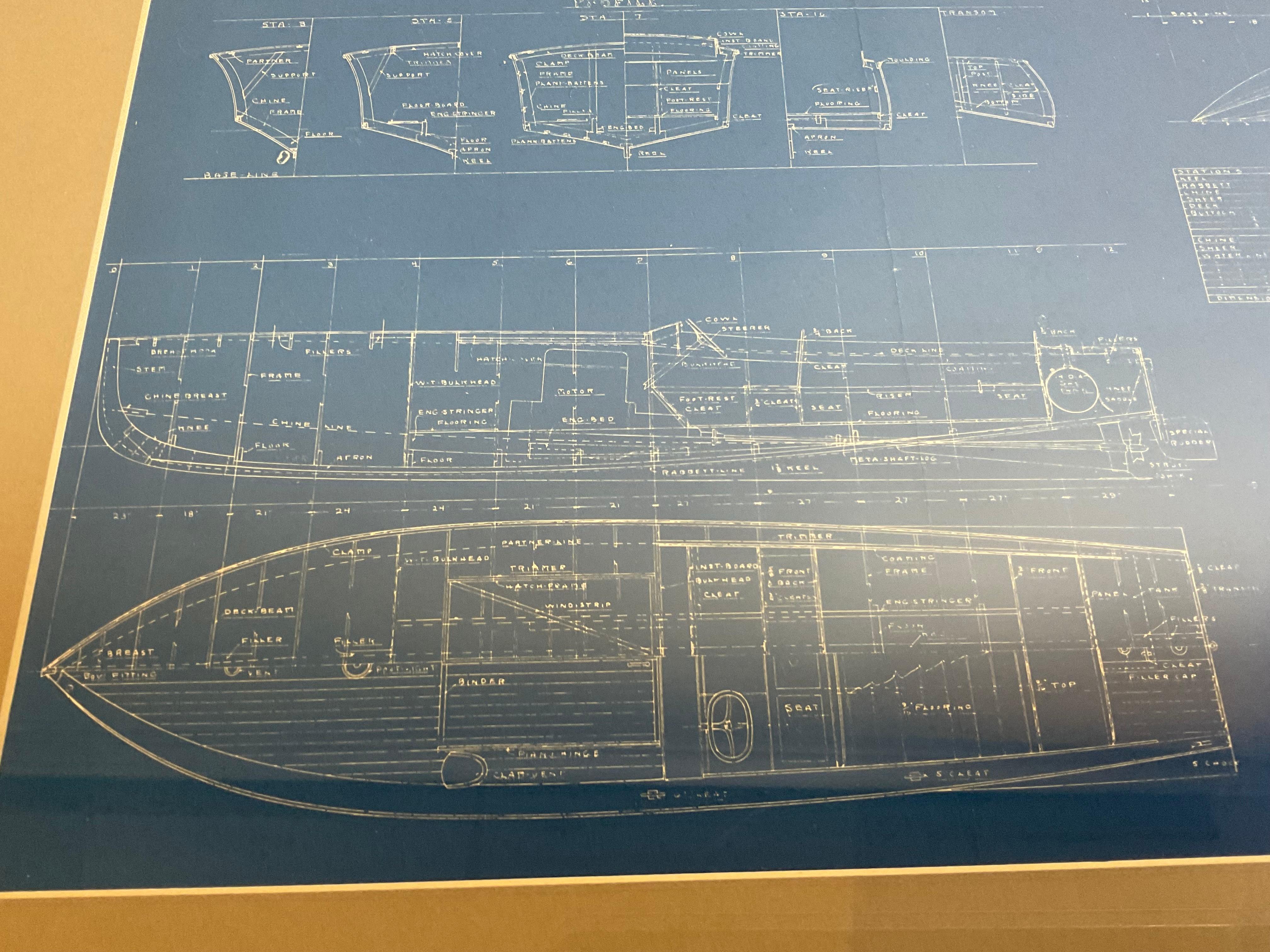 Boat Blueprint der weißen Kapuzenkappe II im Angebot 3