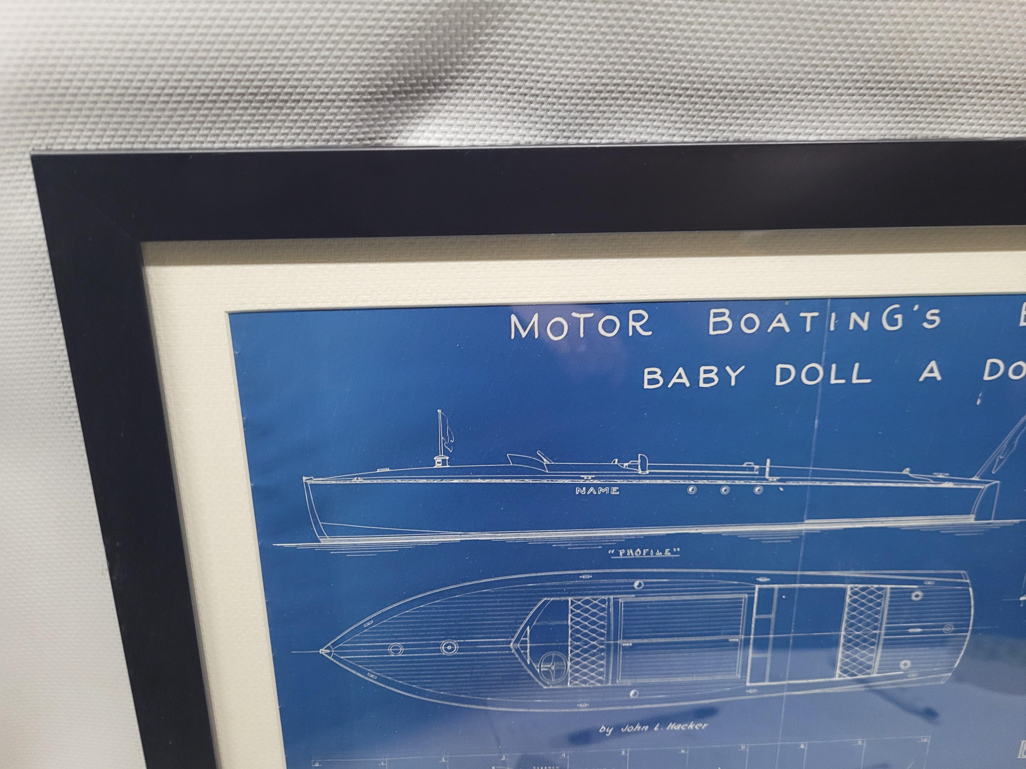 Papier Plan Blueprint du bateau 