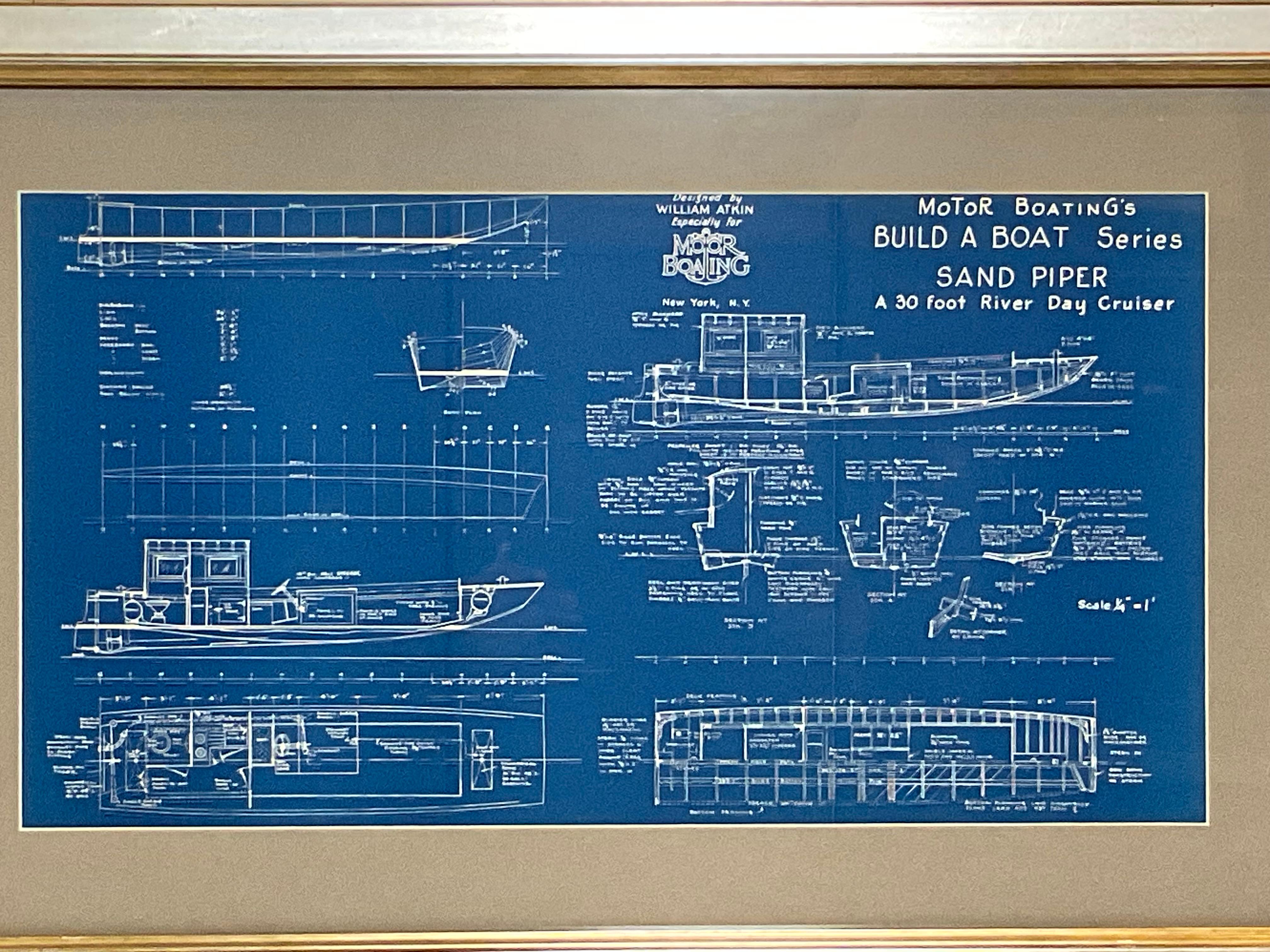 Boat Blueprint Showing the Sand Piper For Sale 1