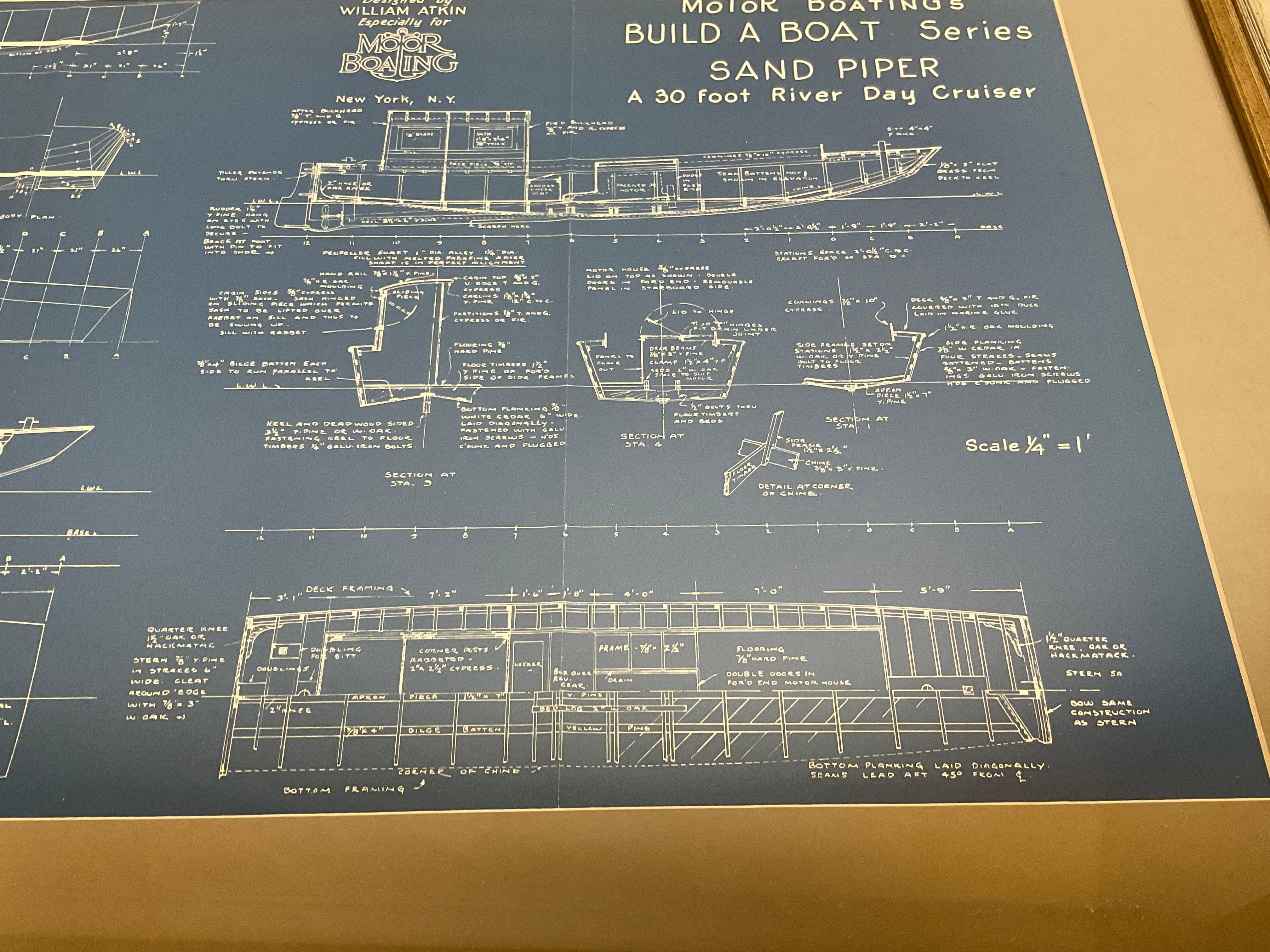 Boat Blueprint Showing the Sand Piper For Sale 3