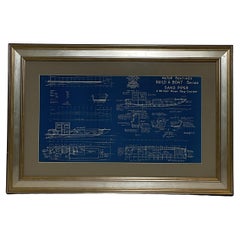 Vintage Boat Blueprint Showing the Sand Piper