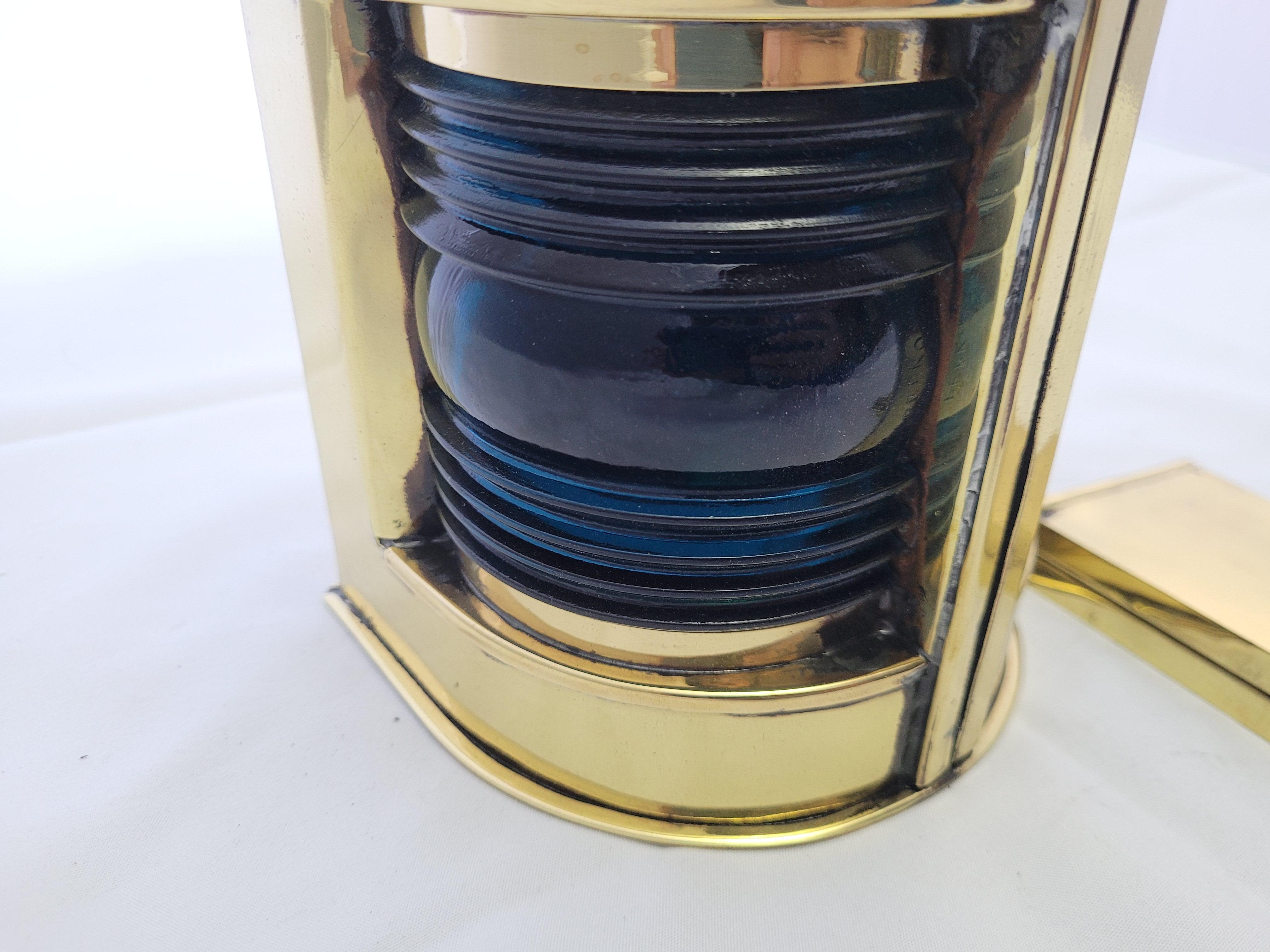 Boat Lantern with Red and Blue Lenses For Sale 7
