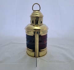 Boat Lantern with Red and Blue Lenses