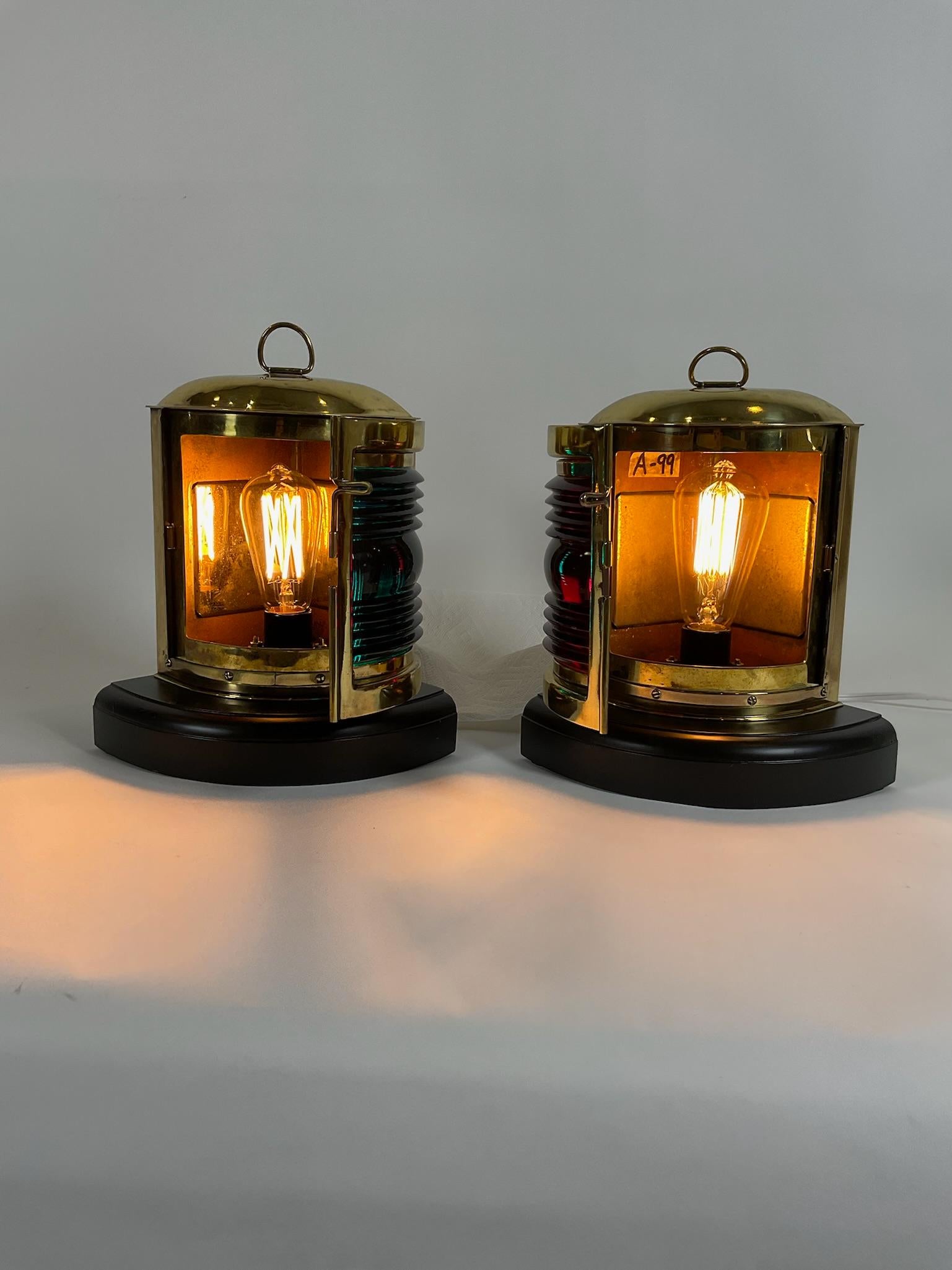 Boat Lanterns by Perko of New York In Good Condition For Sale In Norwell, MA