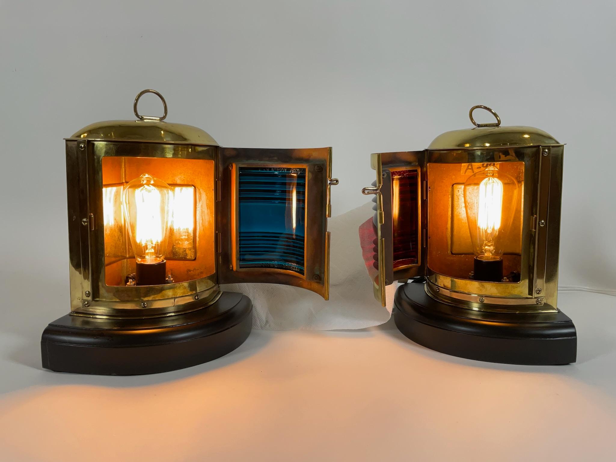 Mid-20th Century Boat Lanterns by Perko of New York For Sale