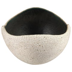 Ceramic Boat Shape Bowl with Glaze by Yumiko Kuga