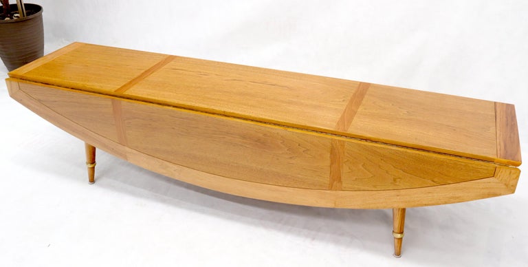 Boat Shape Large Drop Leaf Expandable Coffee Table For Sale at 1stDibs ...