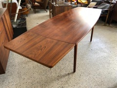 Boat Shaped Dining Table in Teak by Henning Kjaernulf for Bruno Hansen Extends