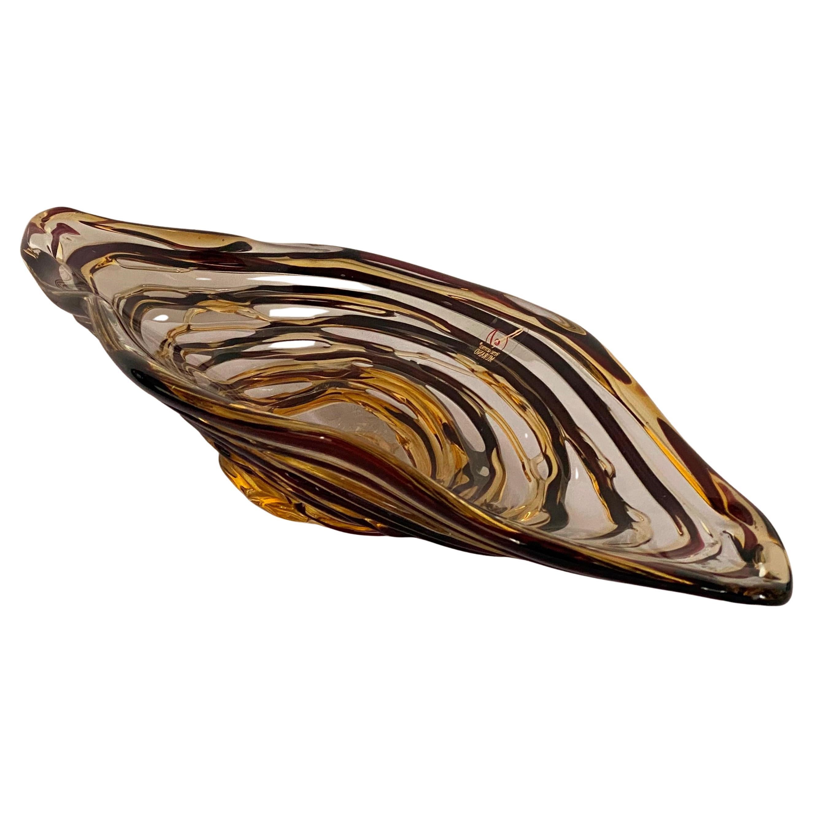 Vide Poche en forme de bateau par Enrico Cammozzo pour Artigianato Muranese, Italie 1990