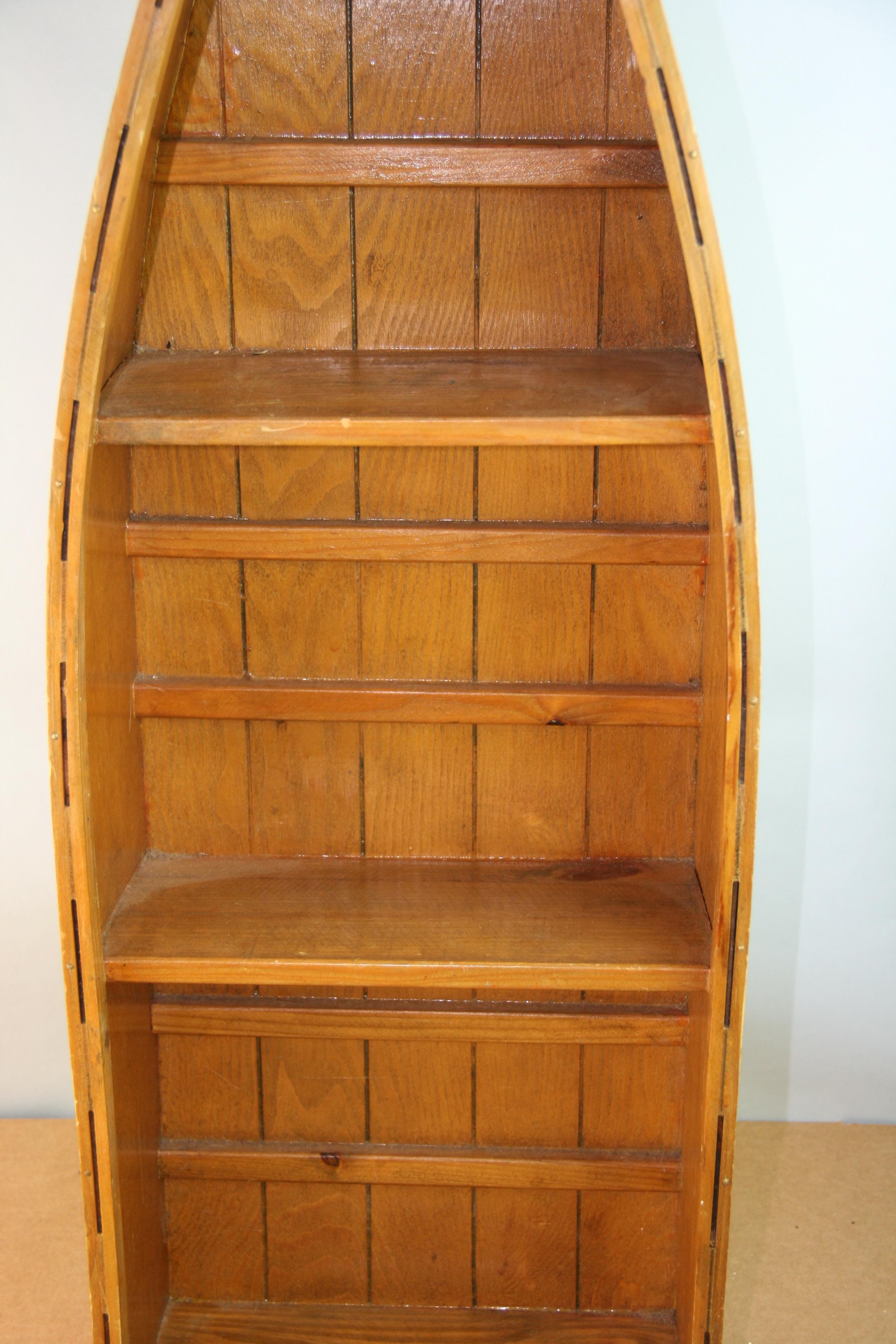 Boat Shaped Wall Shelves/Bookcase In Good Condition In Douglas Manor, NY