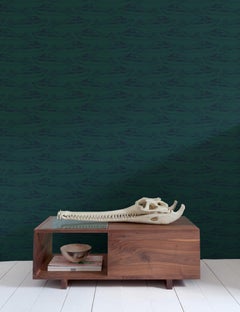 Boating Wallpaper Emerald and Navy, Aato