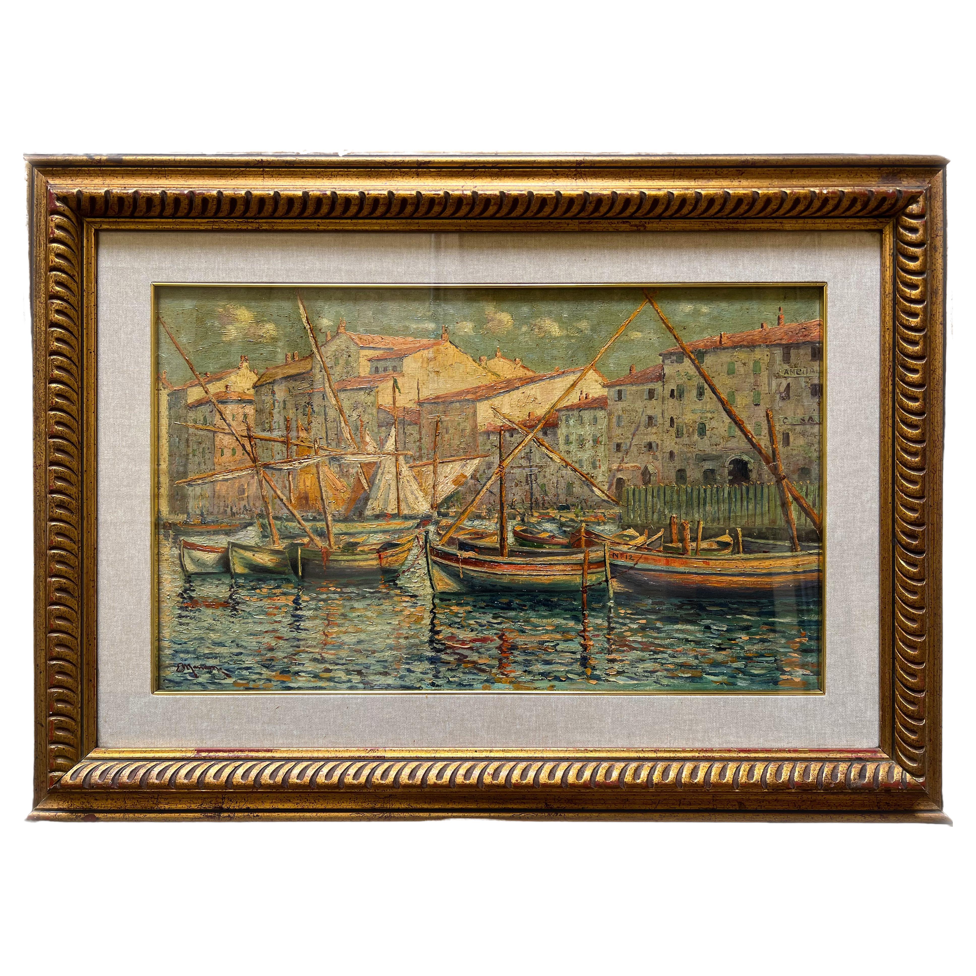 Boats in Portofino. Italy, 1920 For Sale