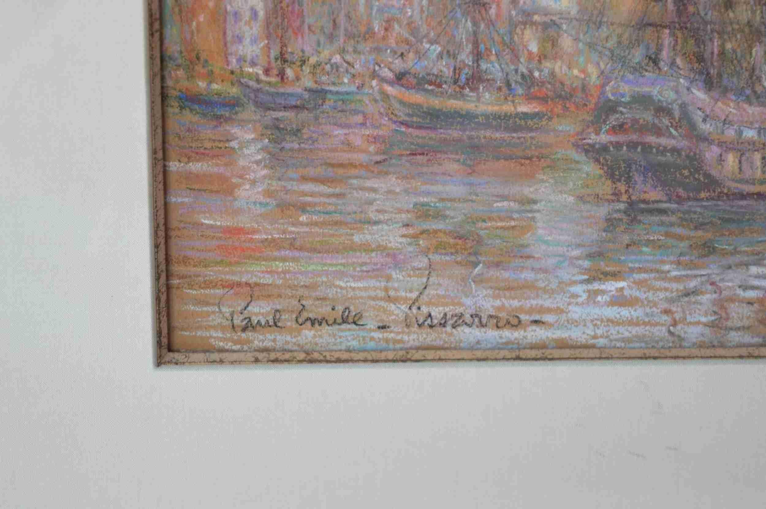 Boats in the Harbor by Paul-Emile Pissaro For Sale 1