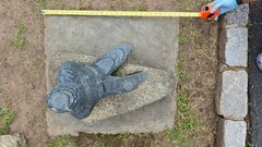 "Zofar" Boaz Vaadia, Human Body, Bronze and Stone, Anthropomorphic Sculpture