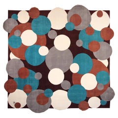 Bob Altavilla, 'Bubbles' Teppich aus handgeknüpfter Wolle 13' 3" x 12' 11" Einzigartig 