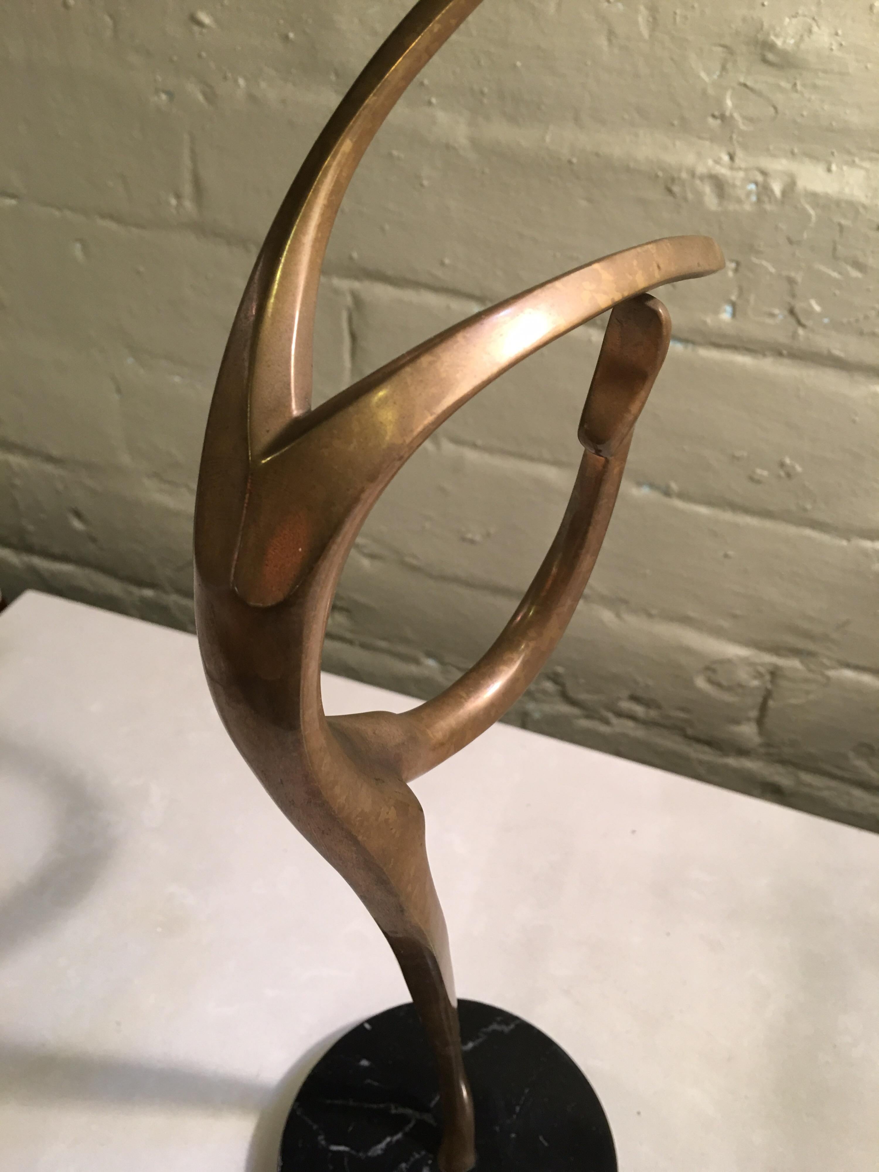 California born identical twin brothers Bob and Tom Bennett bronze sculpture of an abstract dancer. Signed and numbered 77/250.