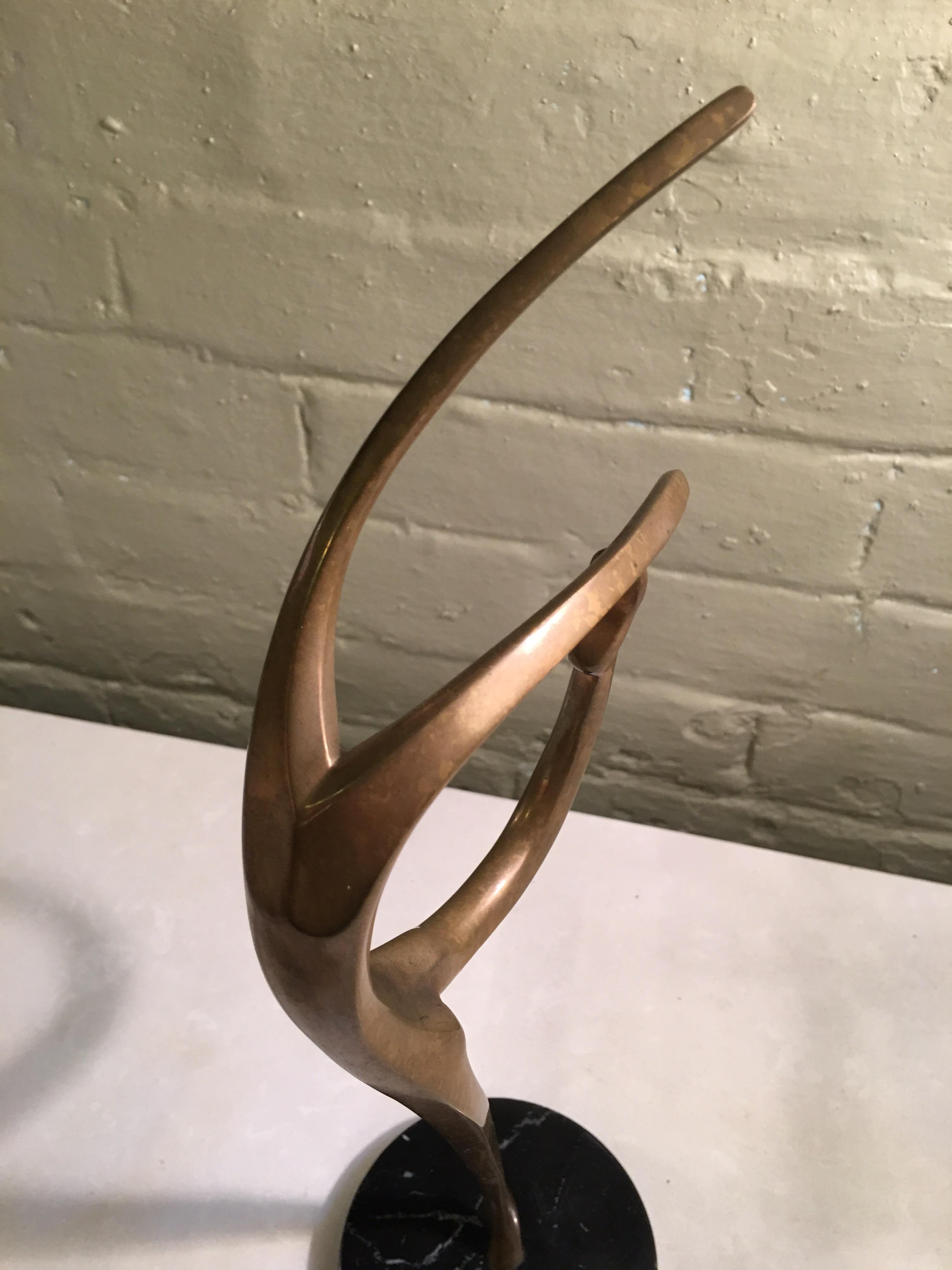 Mid-Century Modern Bob and Tom Bennett Abstract Bronze Dancer