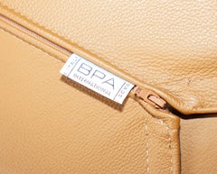 BOB ANDERSON JILL COGNAC BROWN LEATHER JILL LOUNGE ARMCHAiR & OTTOMAN FOOTSTOOL