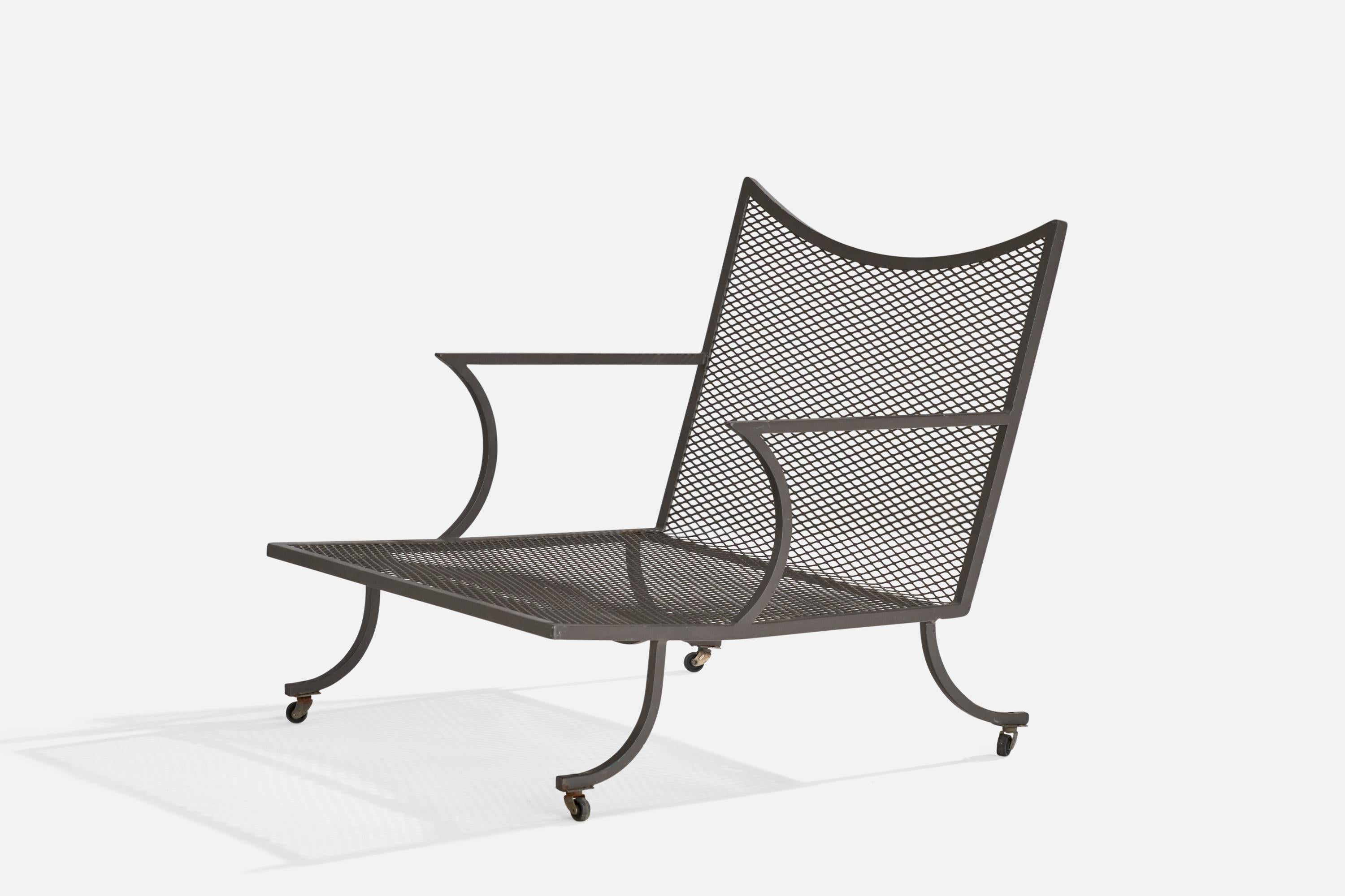 Bob Anderson, Silla de salón, Hierro, EE.UU., Años 60 en Bueno estado para la venta en High Point, NC