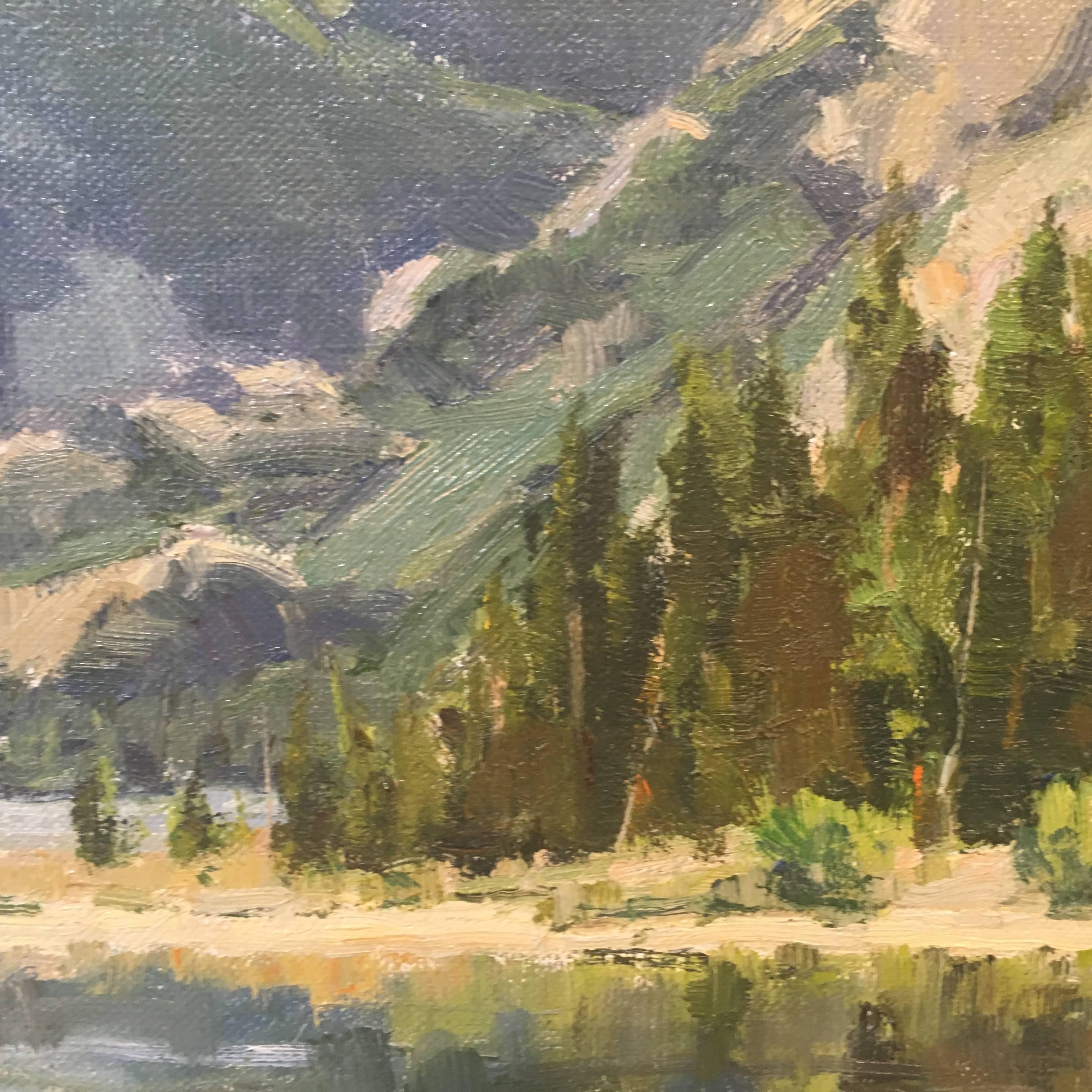 East Rosebud Lake - Painting by Bob Barlow