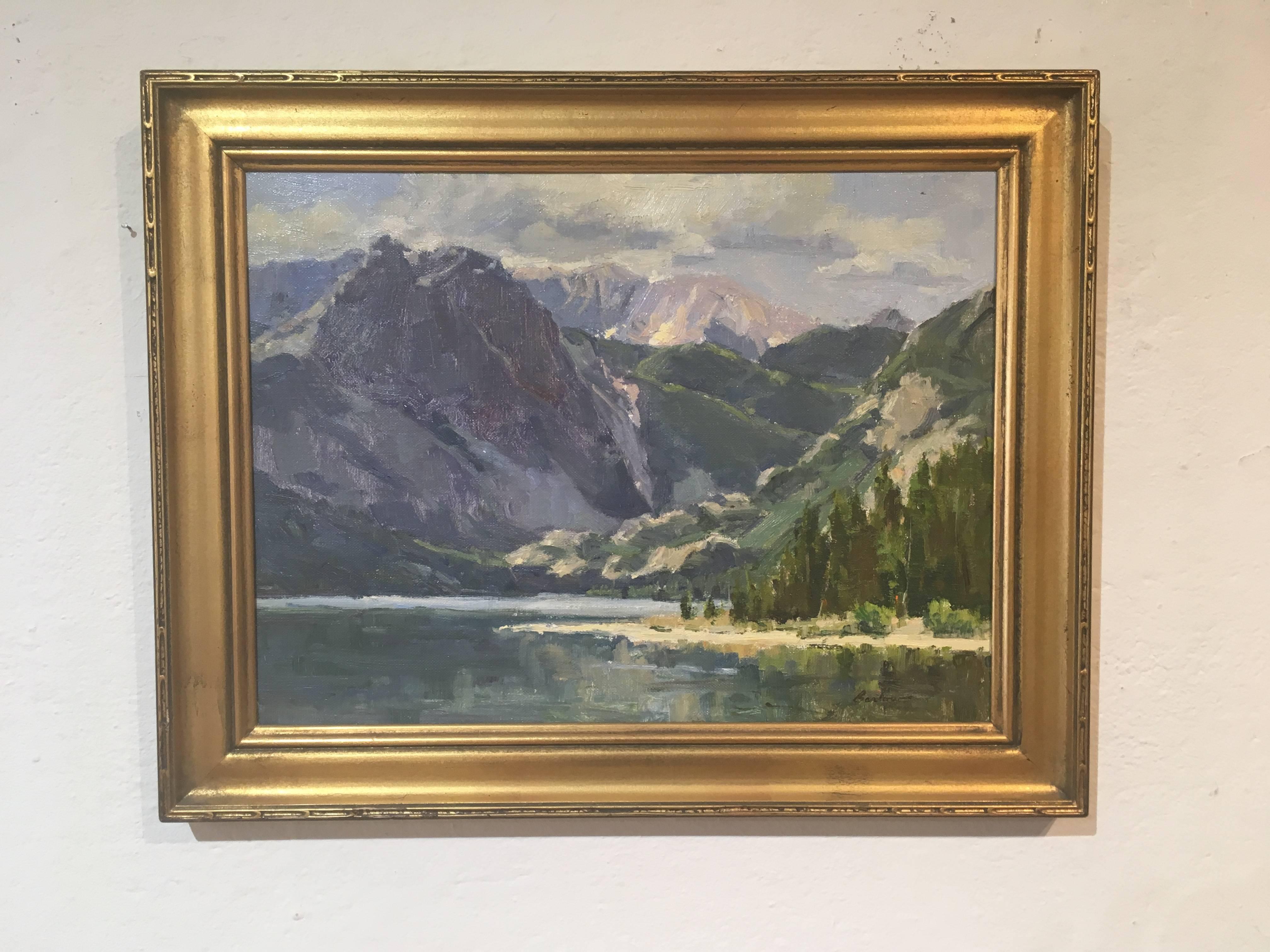 East Rosebud Lake - Contemporary Painting by Bob Barlow