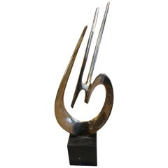 Bob Bennett Abstract Bronze Sculpture