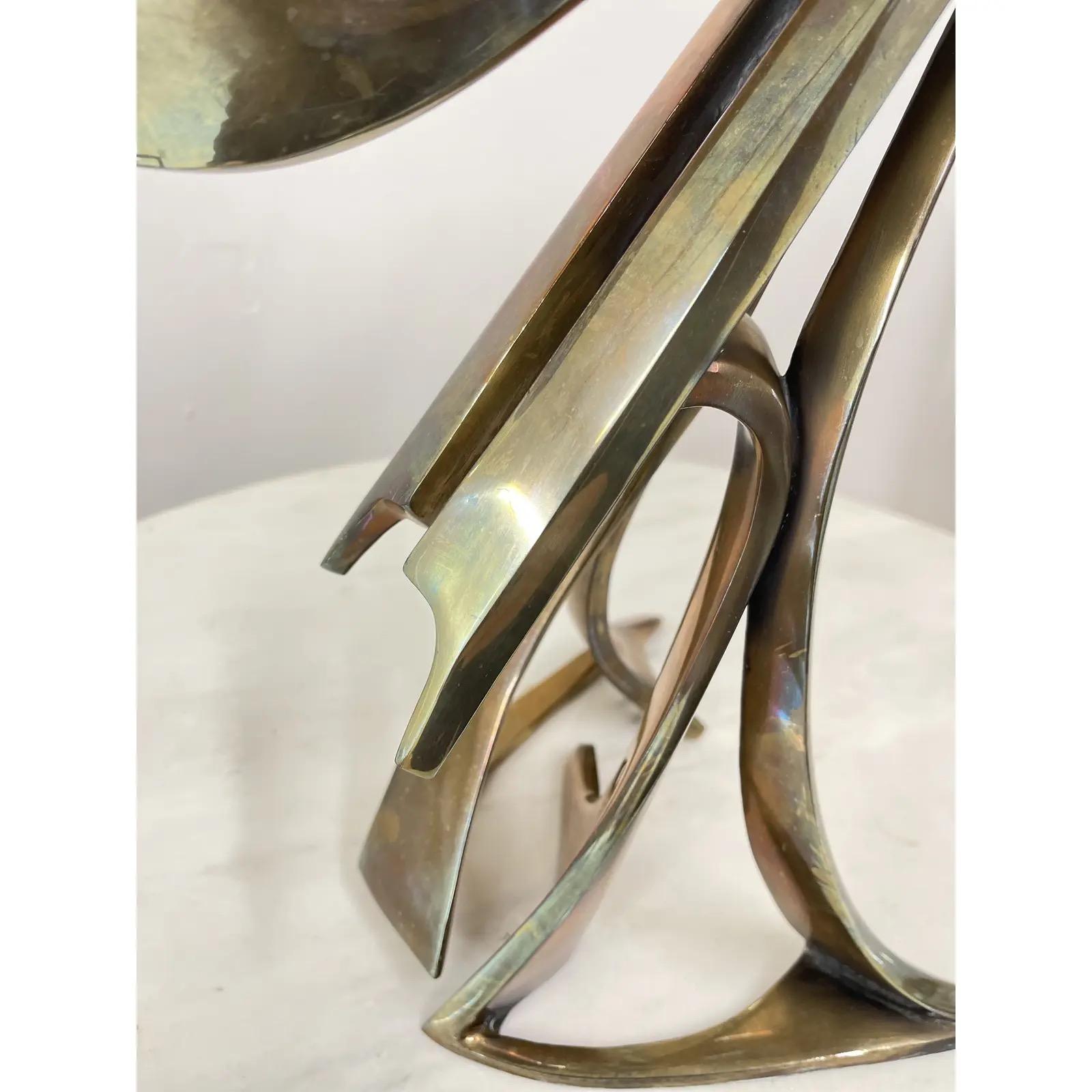 Bob Bennett Bronze Abstract Sculpture 1980s Numbered 25/50 For Sale 3