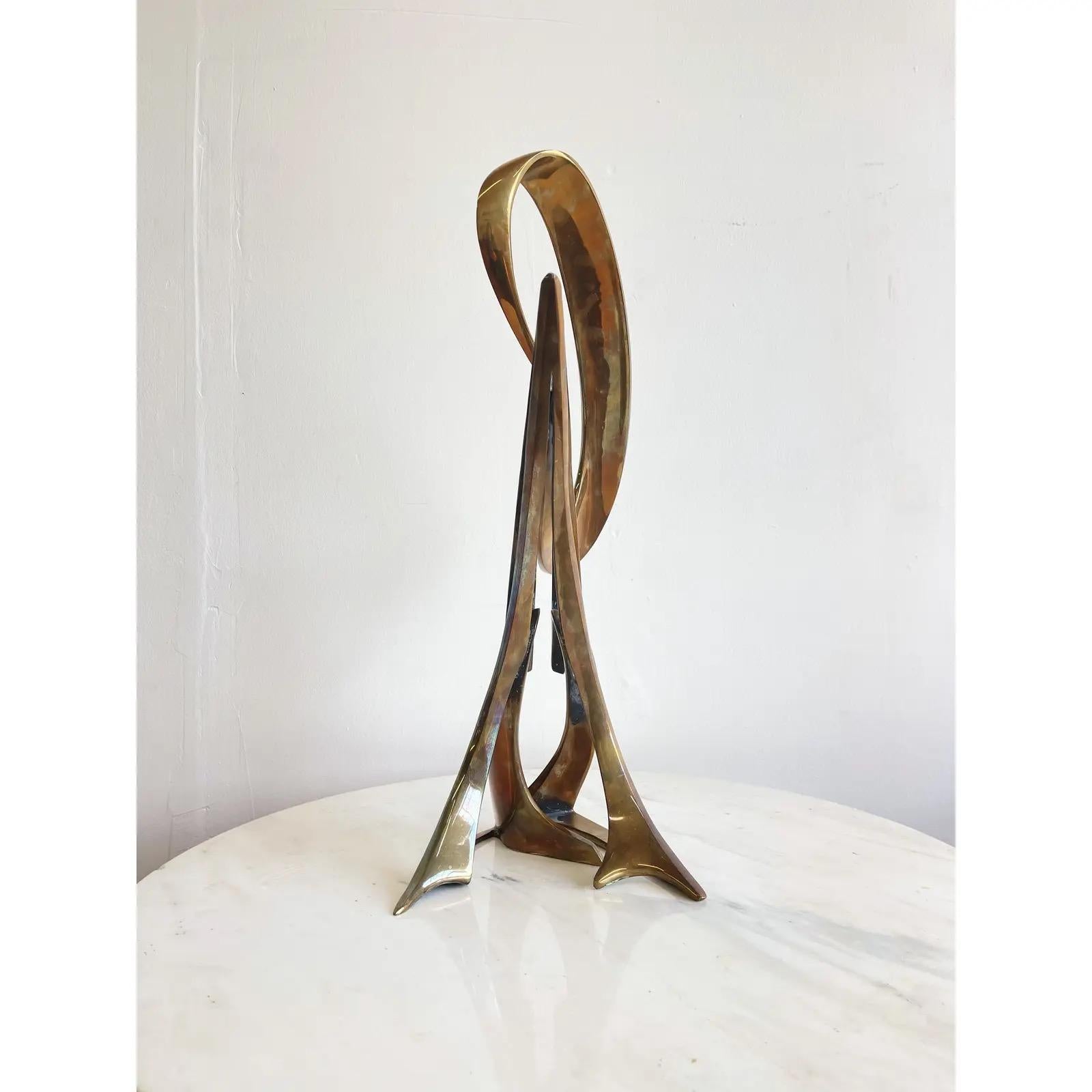 Bob Bennett Bronze Abstrakte Skulptur 1980er Jahre Nummeriert 25/50 (Moderne der Mitte des Jahrhunderts) im Angebot