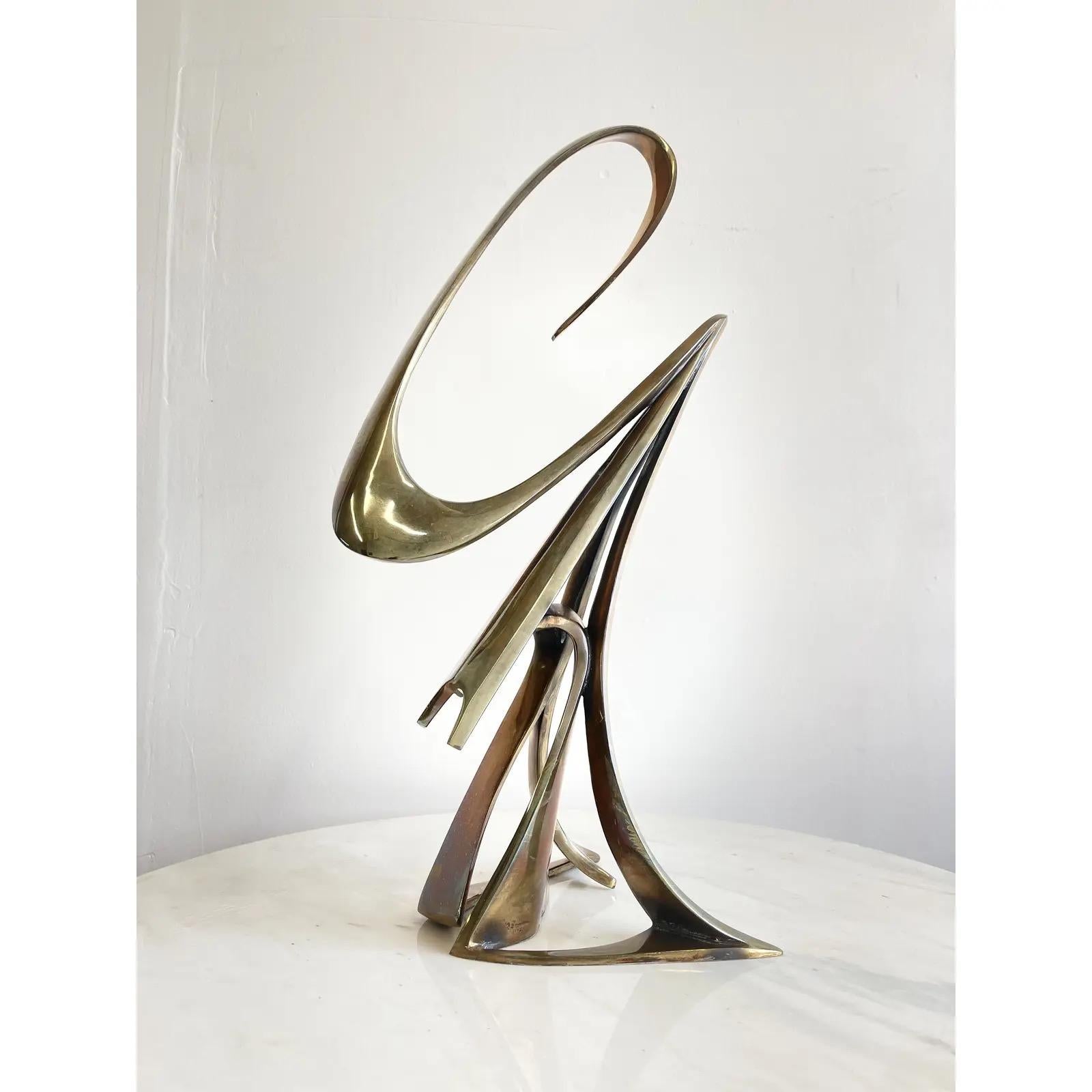 American Bob Bennett Bronze Abstract Sculpture 1980s Numbered 25/50 For Sale