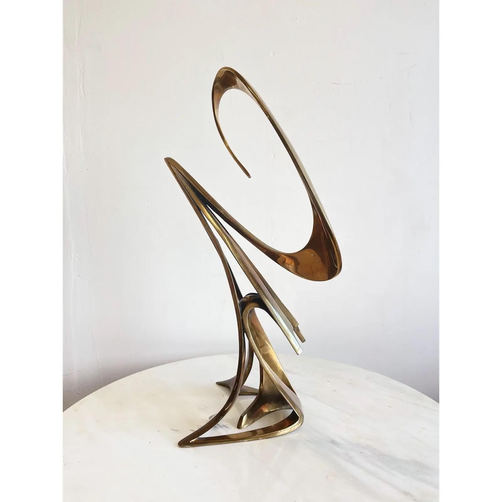 Bob Bennett Bronze Abstrakte Skulptur 1980er Jahre Nummeriert 25/50 im Angebot 3