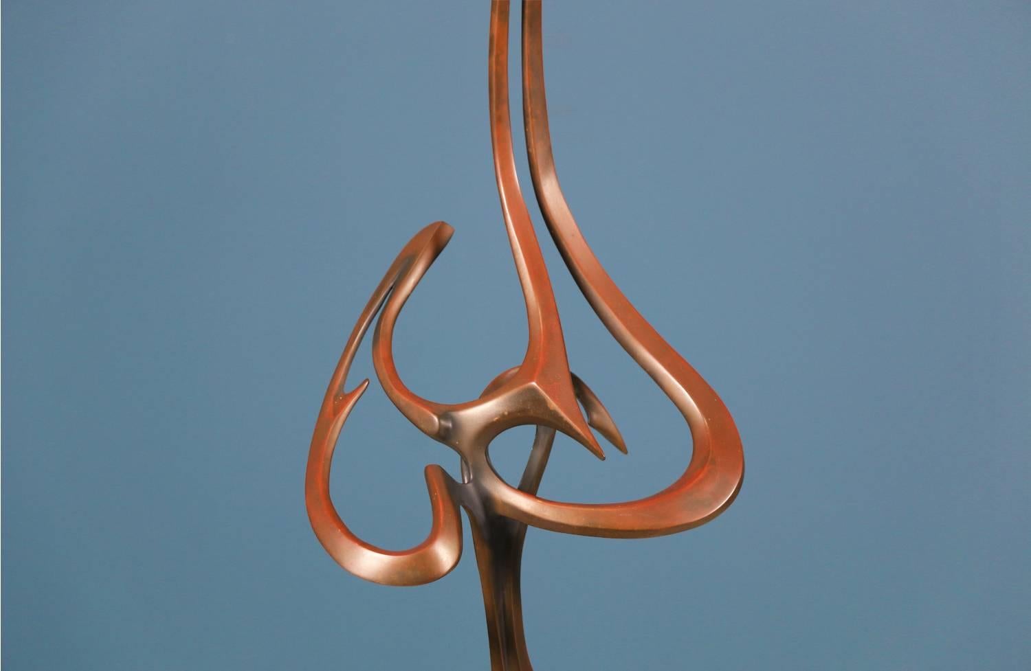 Bob Bennett Bronze Abstract Sculpture In Excellent Condition In Los Angeles, CA