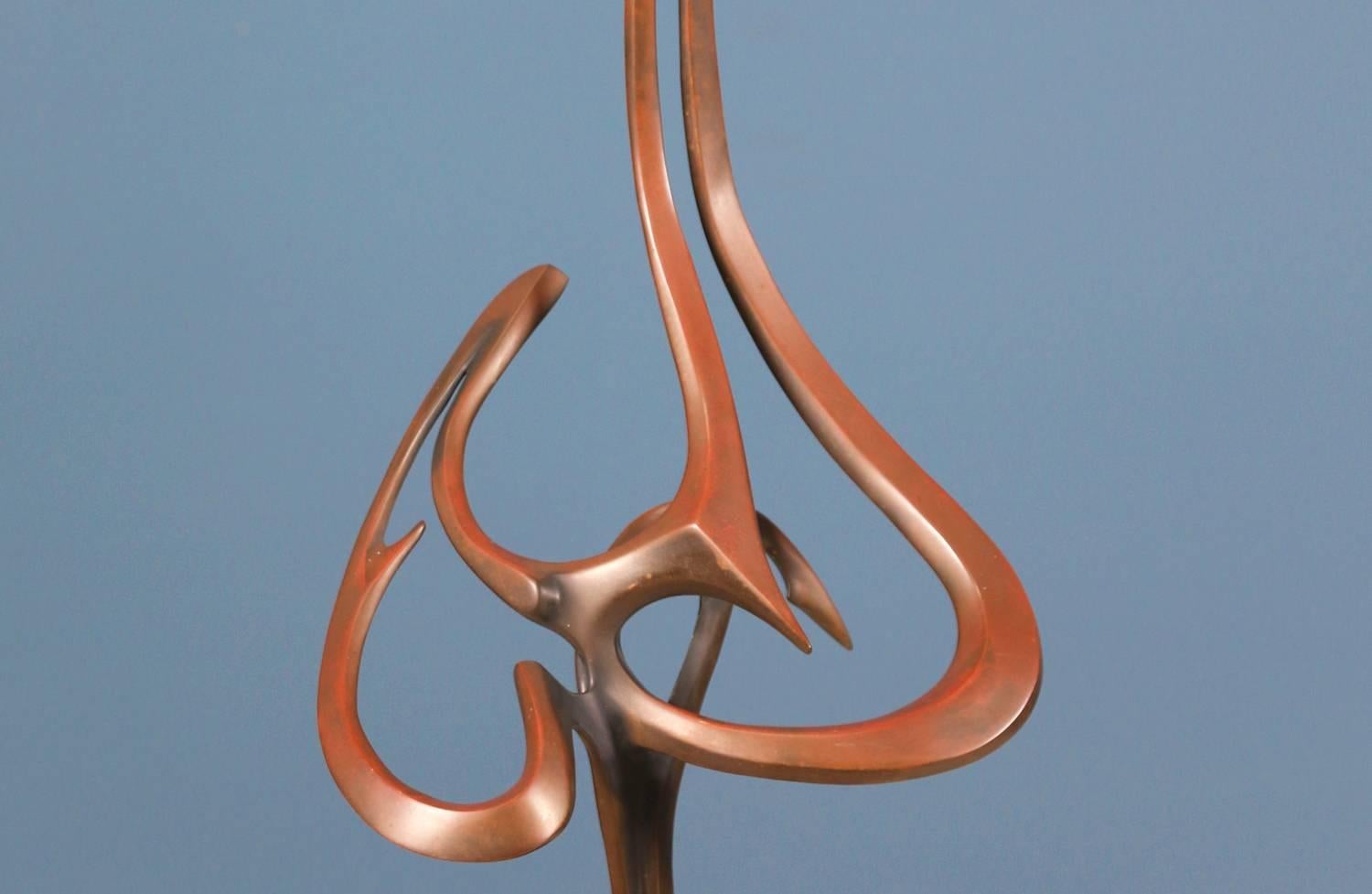 Late 20th Century Bob Bennett Bronze Abstract Sculpture