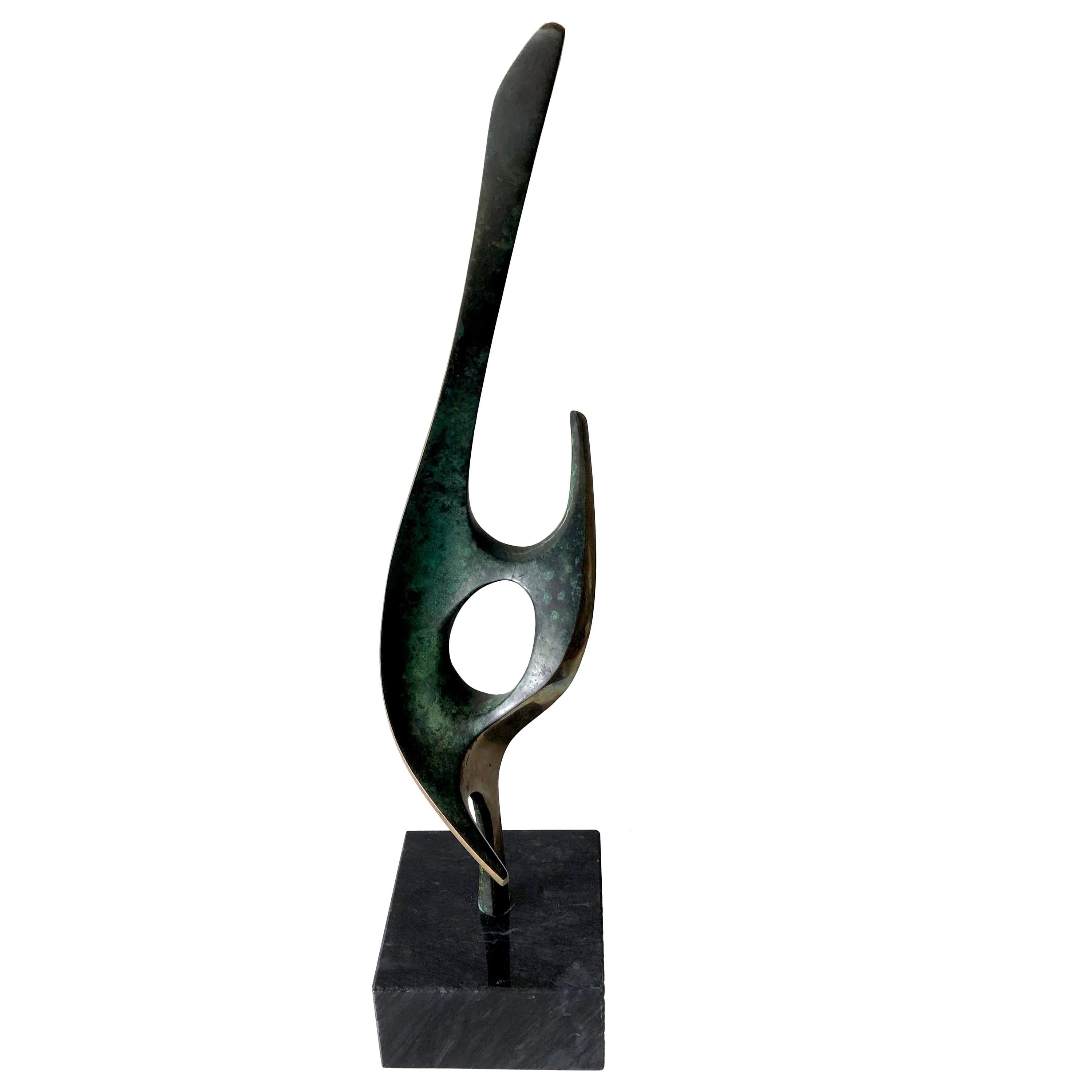 Bob Bennett Bronze Marble Abstract Modern Sculpture