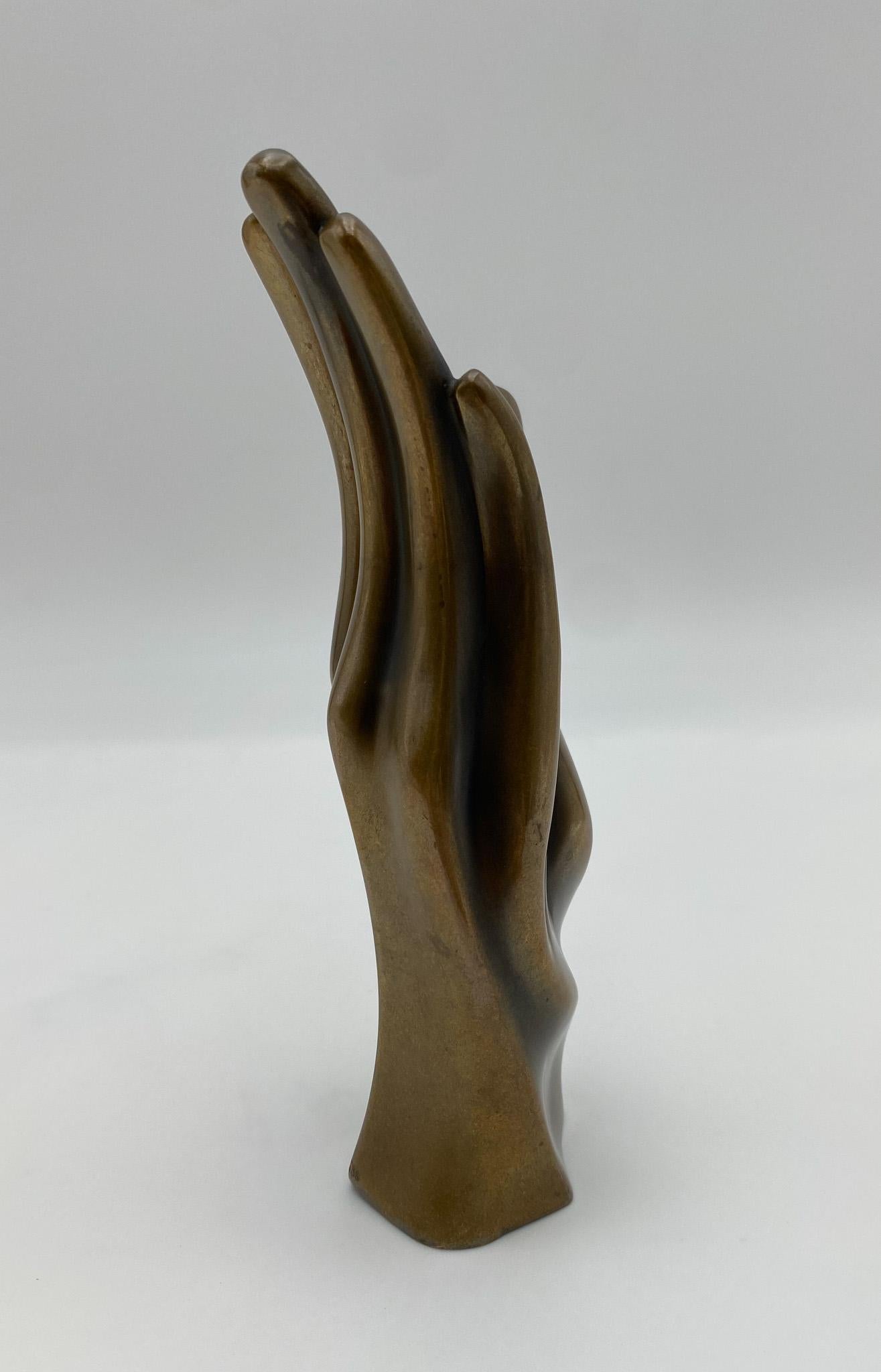 Bob Bennett Signed Bronze Hand Sculpture, USA, 1970's  For Sale 6