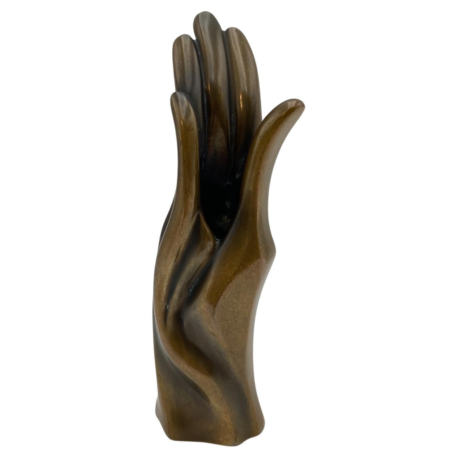 Bob Bennett Signed Bronze Hand Sculpture, USA, 1970's  For Sale