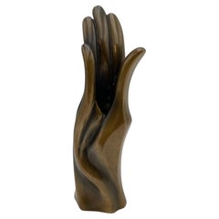 Used Bob Bennett Signed Bronze Hand Sculpture, USA, 1970's 