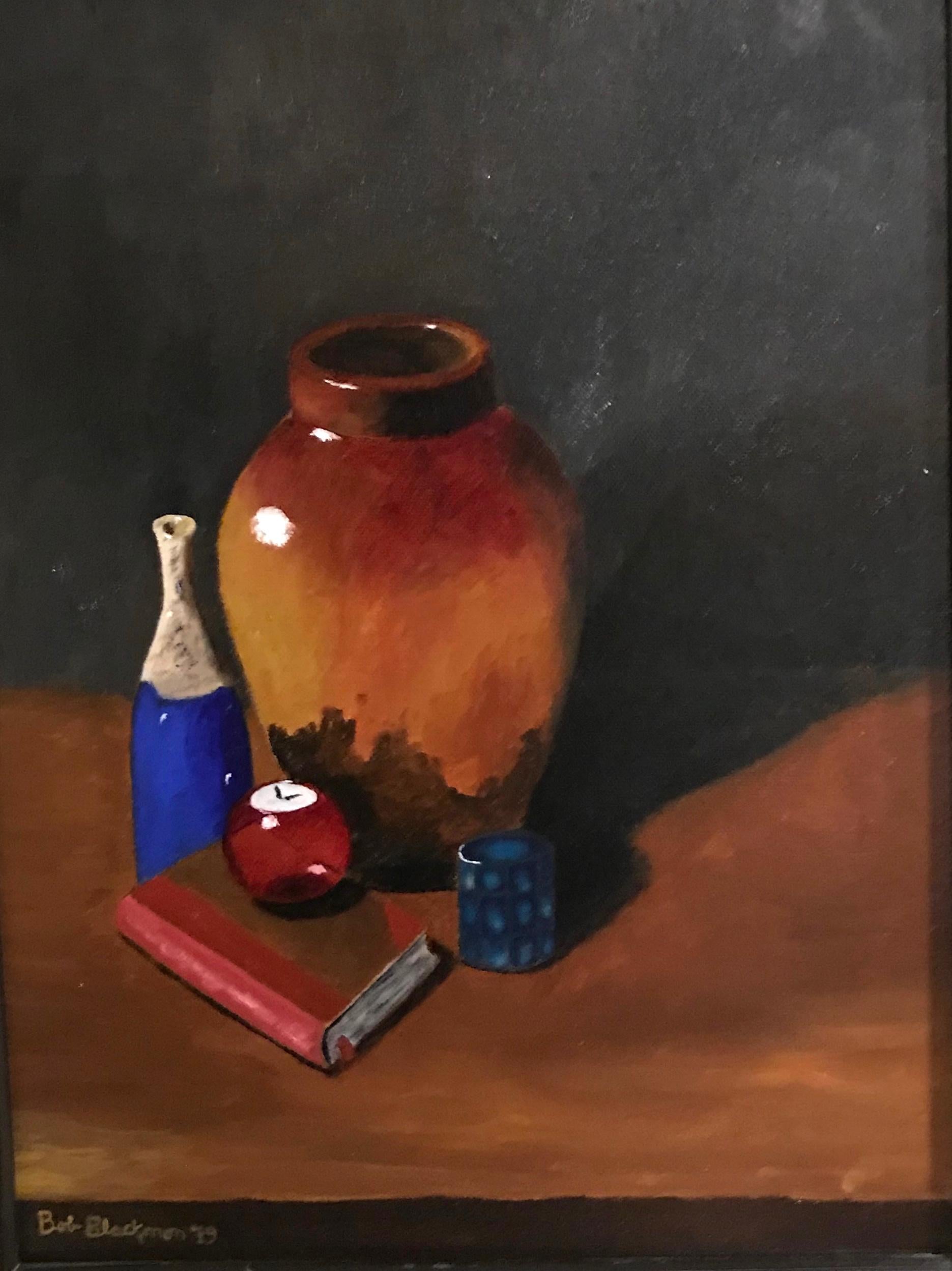 Huile sur toile - Vase DeSantis - Contemporain Art par Bob Blackmon