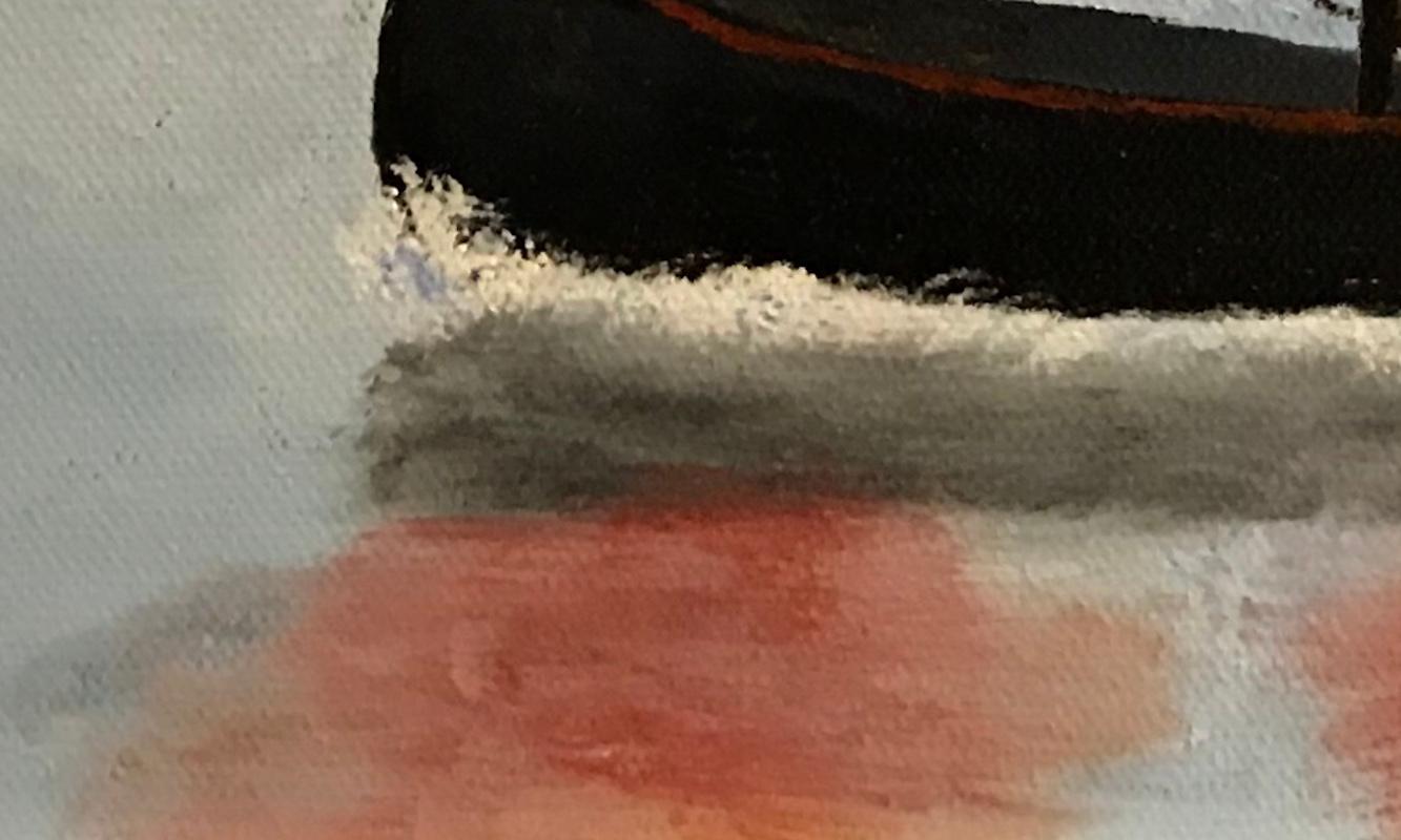 Óleo sobre lienzo -- Galway Hooker y el Connemara en venta 4