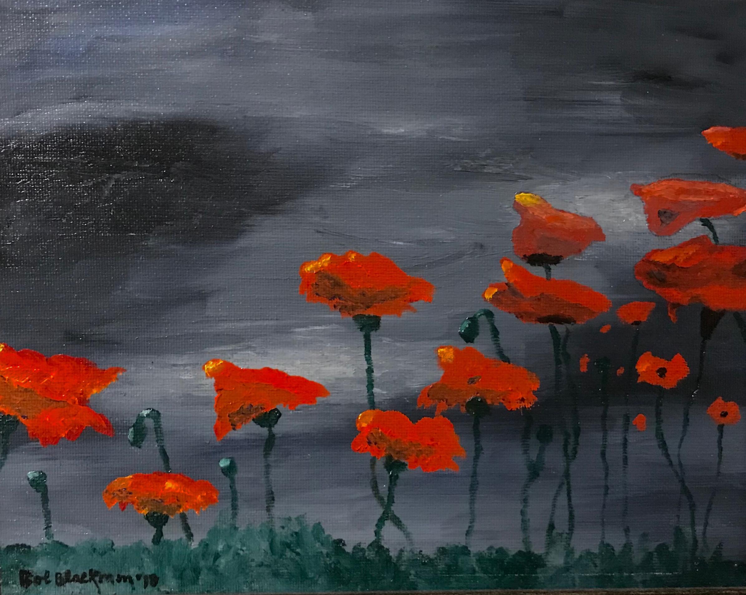 Landscape Painting Bob Blackmon - Peinture à l'huile sur toile - Glimmer of Hope
