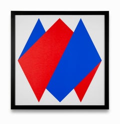 "Portfolio IV" 5 prints in Series, Dutch Constructivist, Geometric Red & Blue