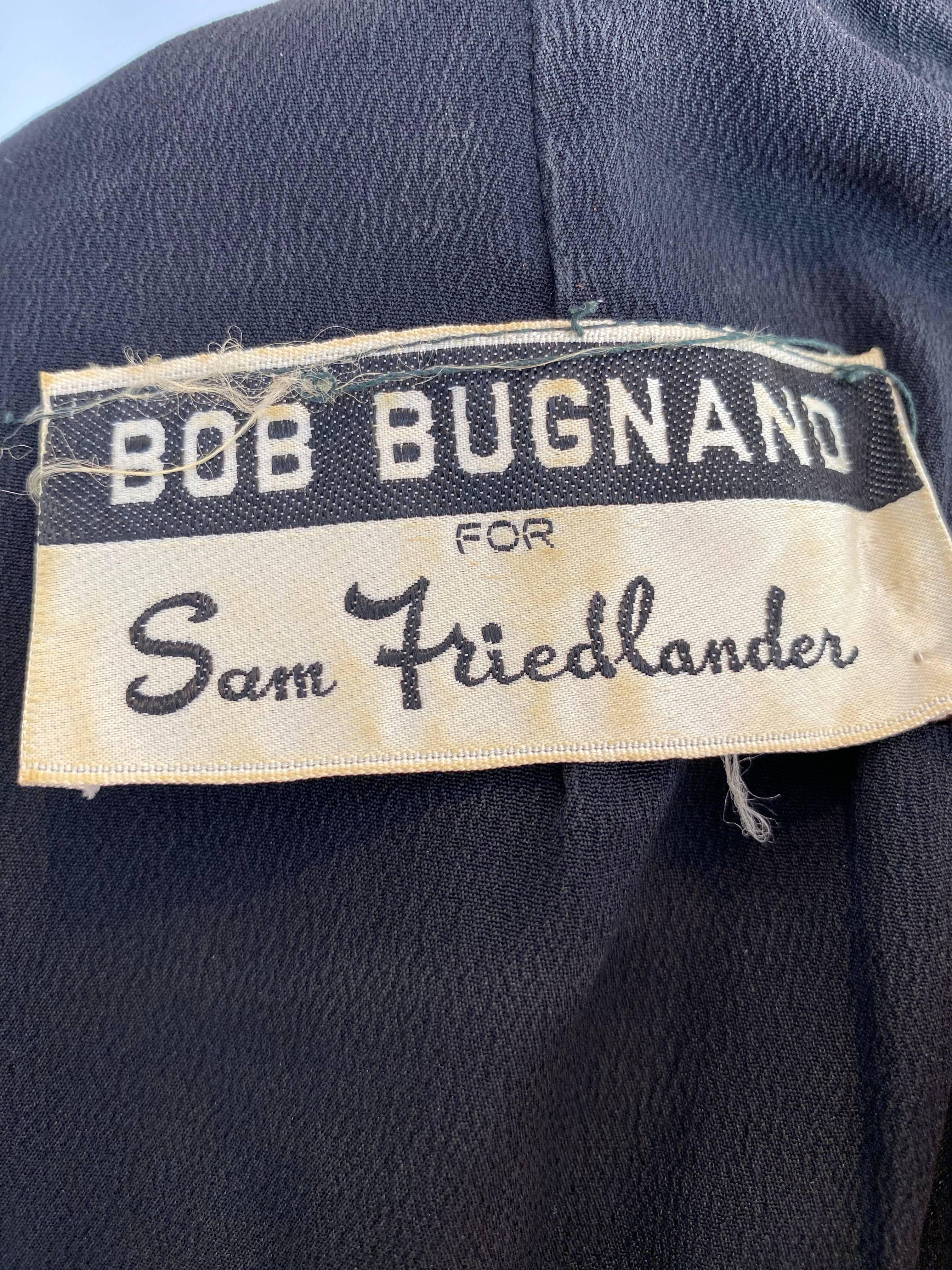 Bob Bugnand Sam Friedlander Aurora Borealis Pailletten-Minikleid mit Paisleymuster 1960er XS im Angebot 1