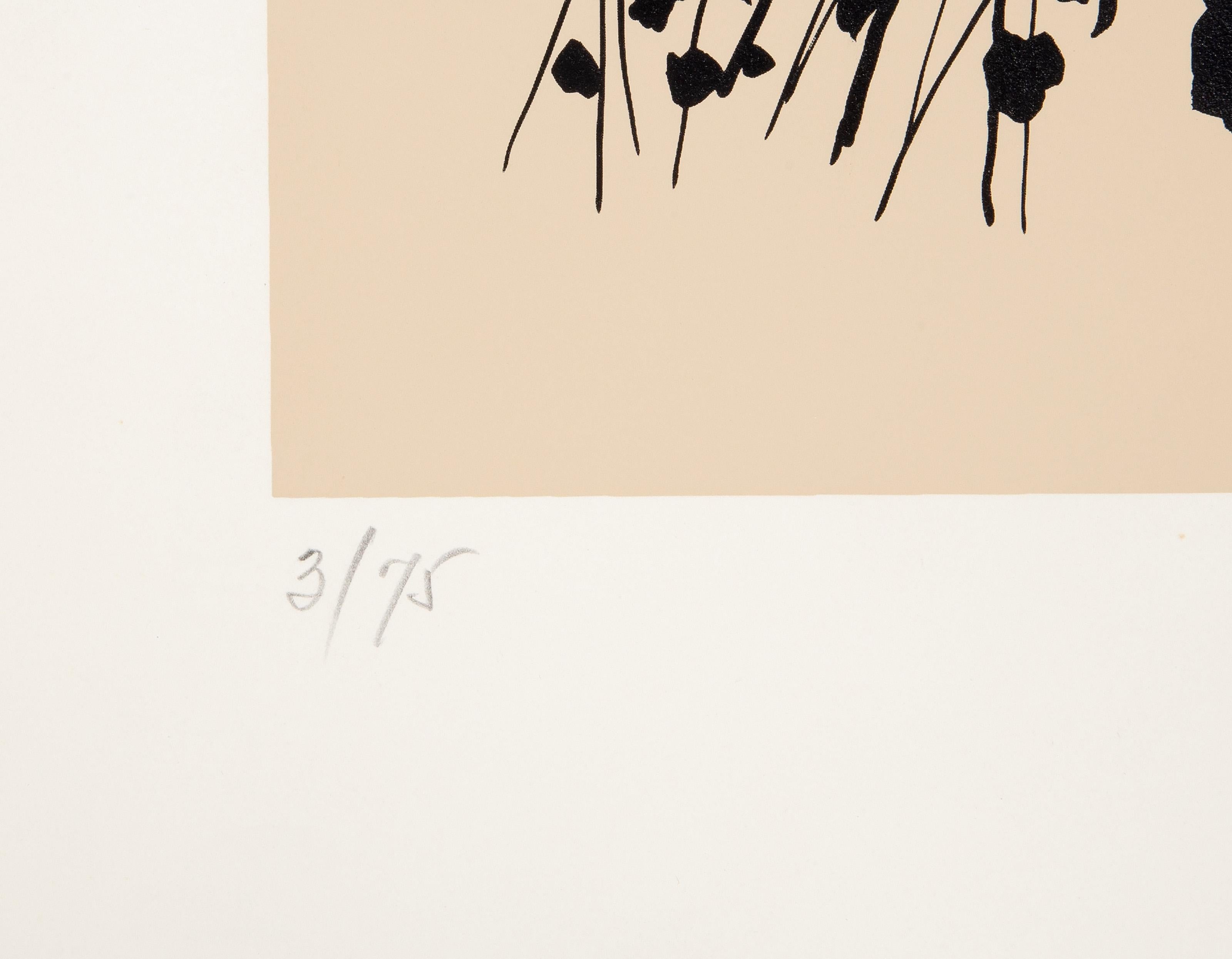 Cattails aus der Nantucket Series (Tan), moderner Siebdruck von Bob Cato – Print von Bob Cato 